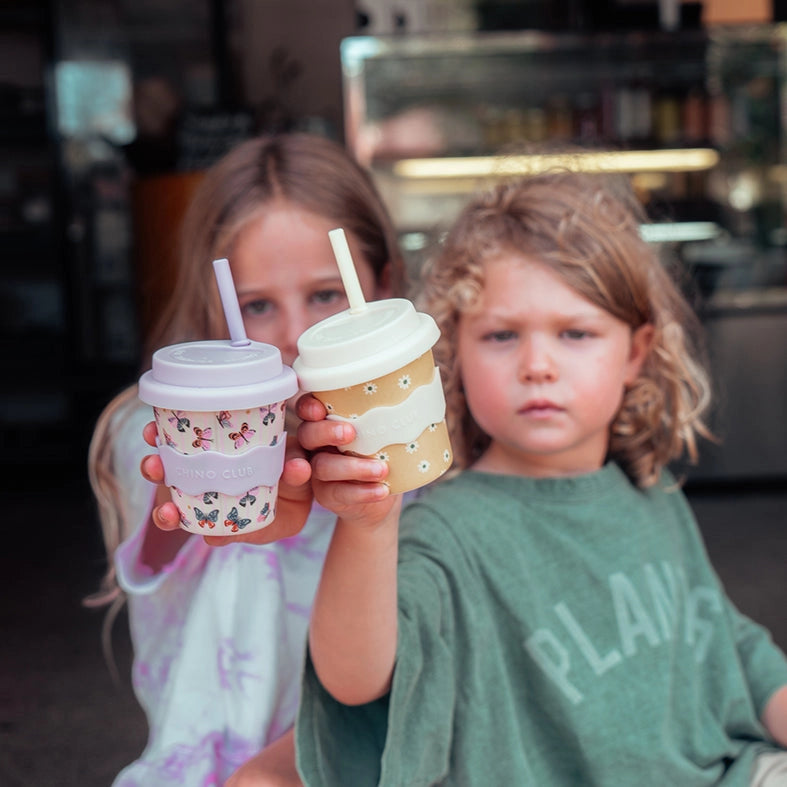 Yellow Daisy Babyccino Cup 120ml - BPA-Free Ceramic Mug for Toddlers & Kids - Perfect for Milk, Hot Chocolate & Babyccino at Home or Cafe