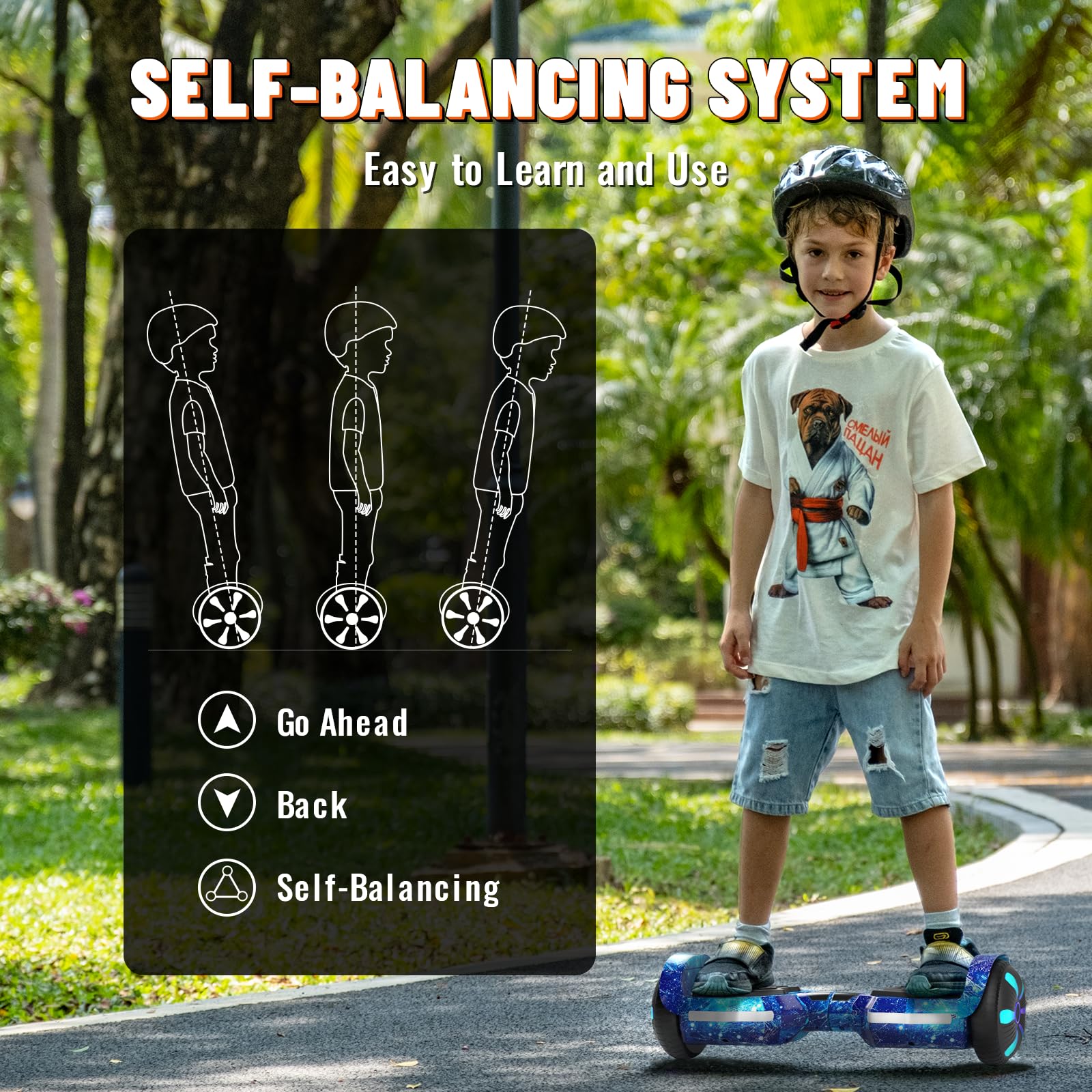 Electric Scooter with Bluetooth Speakers & LED Light-Up Wheels - 250W Dual Motor, 8.5mph Max Speed, 8.5 Mile Range, APP Control - Perfect Commuter Scooter for Adults & Fun Gift for Kids (Boys/Girls) - Ideal for Urban Commuting, Campus Travel & Family Outdoor Adventures