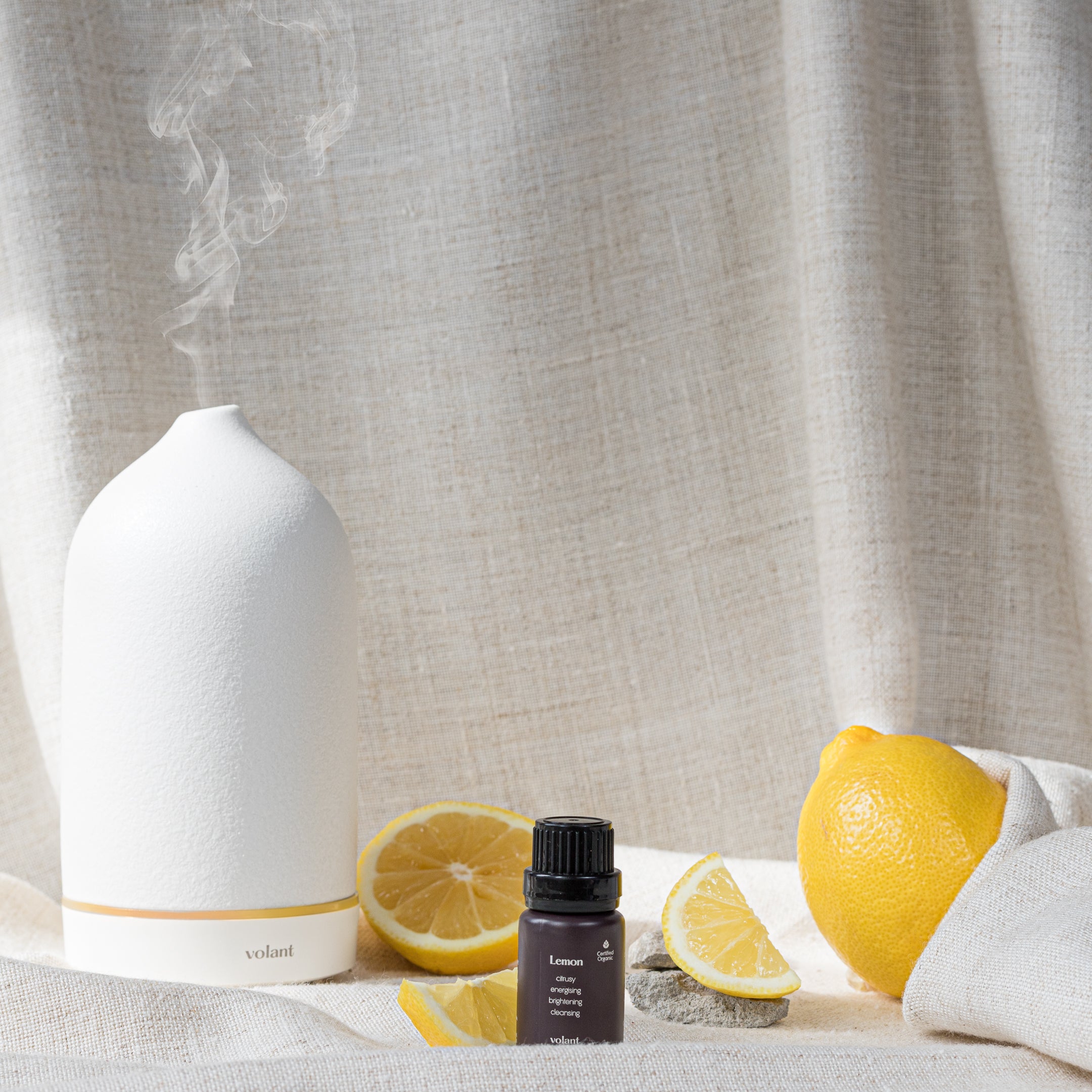 Pure Organic Lemon Essential Oil for Aromatherapy, Diffusers & DIY Skincare - 100% Natural Cold Pressed Oil for Relaxation & Home Fragrance