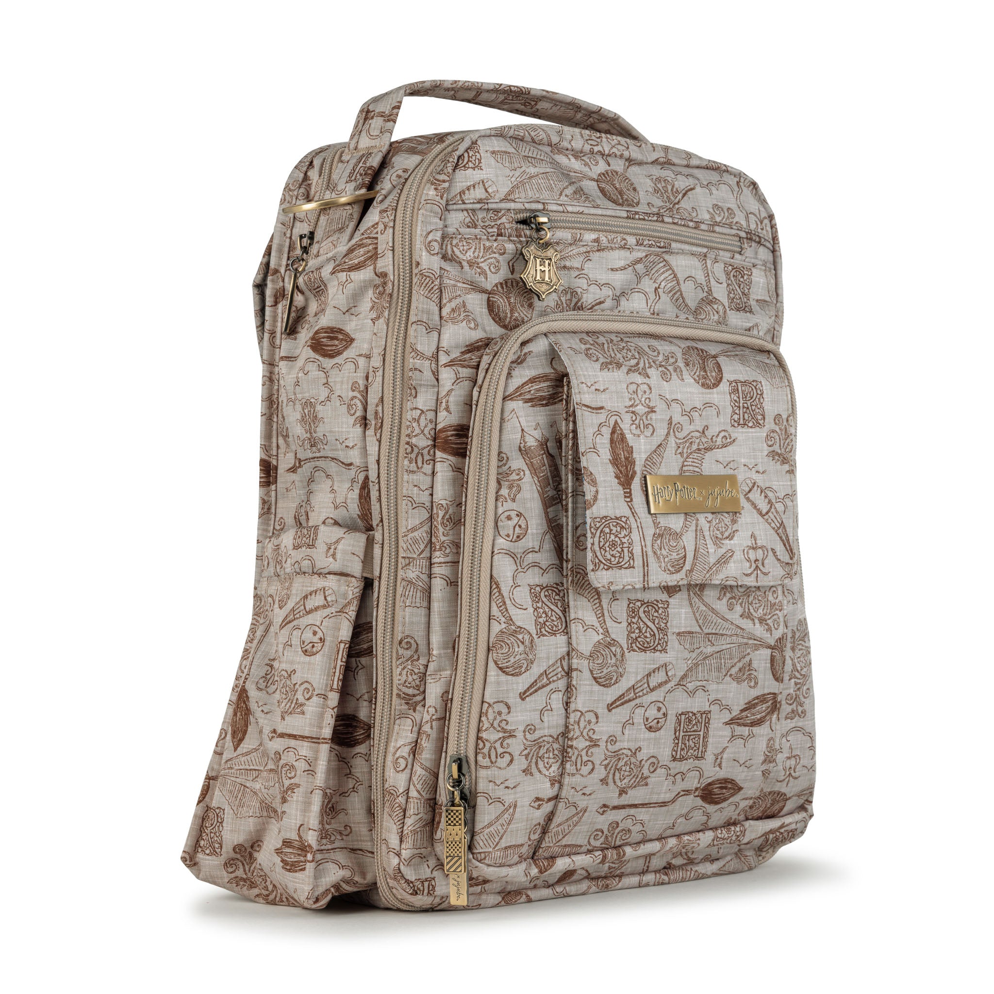 Harry Potter Golden Snitch Themed Diaper Bag by JuJuBe – Stylish & Functional Baby Carrier for Moms – Perfect for Travel, Shopping, and Wizarding World Adventures (Canada Exclusive)