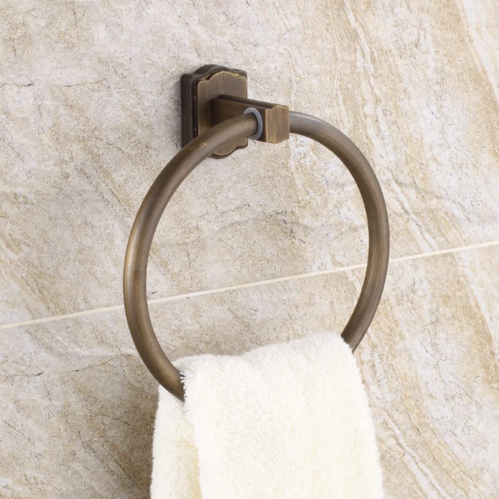 Antique Copper Bath Towel Holder - Vintage European Style Towel Rack for Bathroom, Hand Towel Bar with Rustic Hardware - Perfect for Farmhouse, Retro & Classic Bathroom Decor