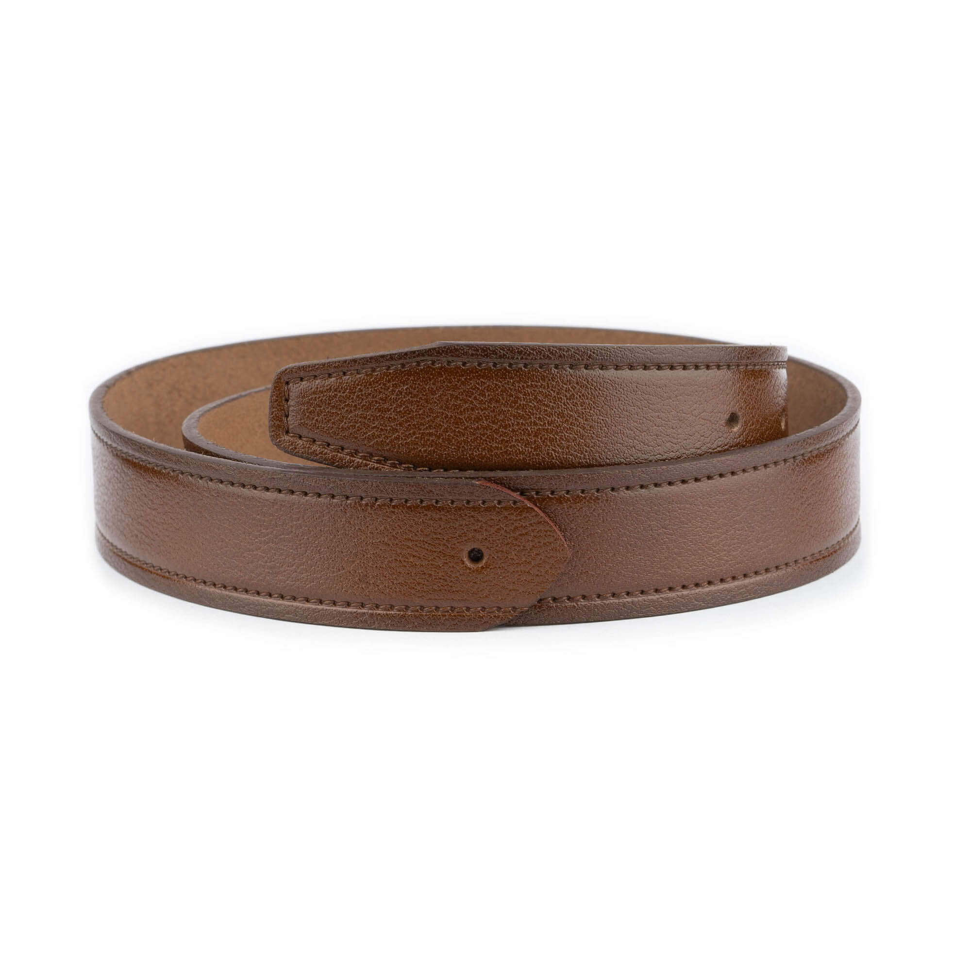 Genuine Brown Medium Leather Belt Strap for Montblanc Men's Buckle Replacement - Classic Dress Belt for Business & Formal Occasions