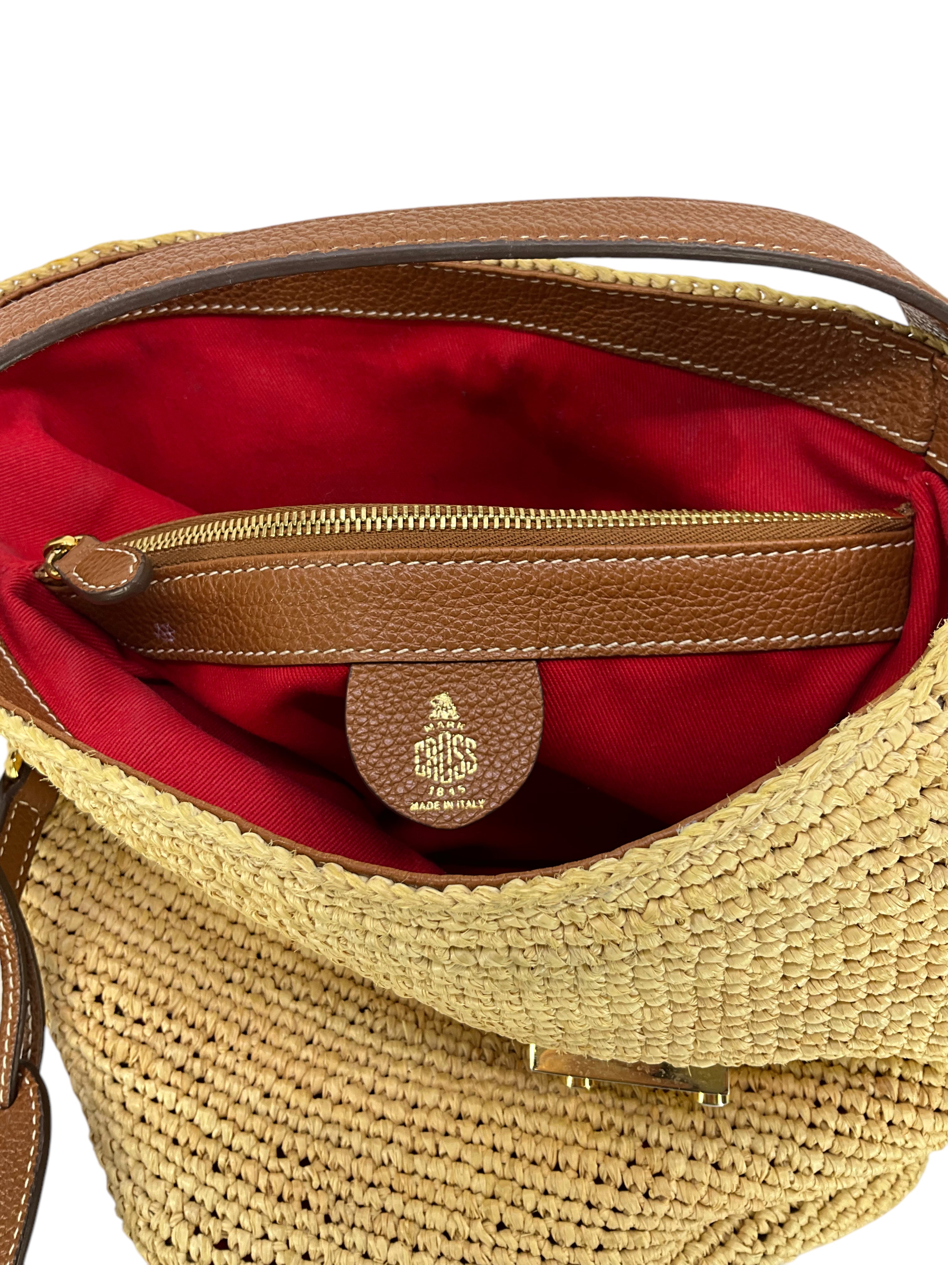 MARK CROSS Murphy Raffia Bag - Stylish Woven Straw Handbag for Women | Perfect for Summer, Beach, Travel & Everyday Use