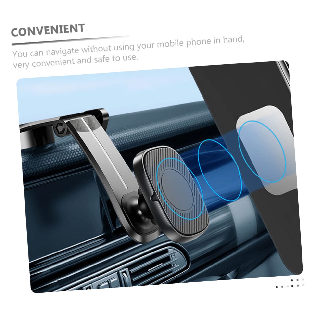 Homoyoyo Magnetic Phone Holder for Car - 360° Rotatable Air Vent Phone Mount with Strong Grip, Universal for iPhone Samsung & All Smartphones - Perfect for GPS Navigation & Hands-Free Driving
