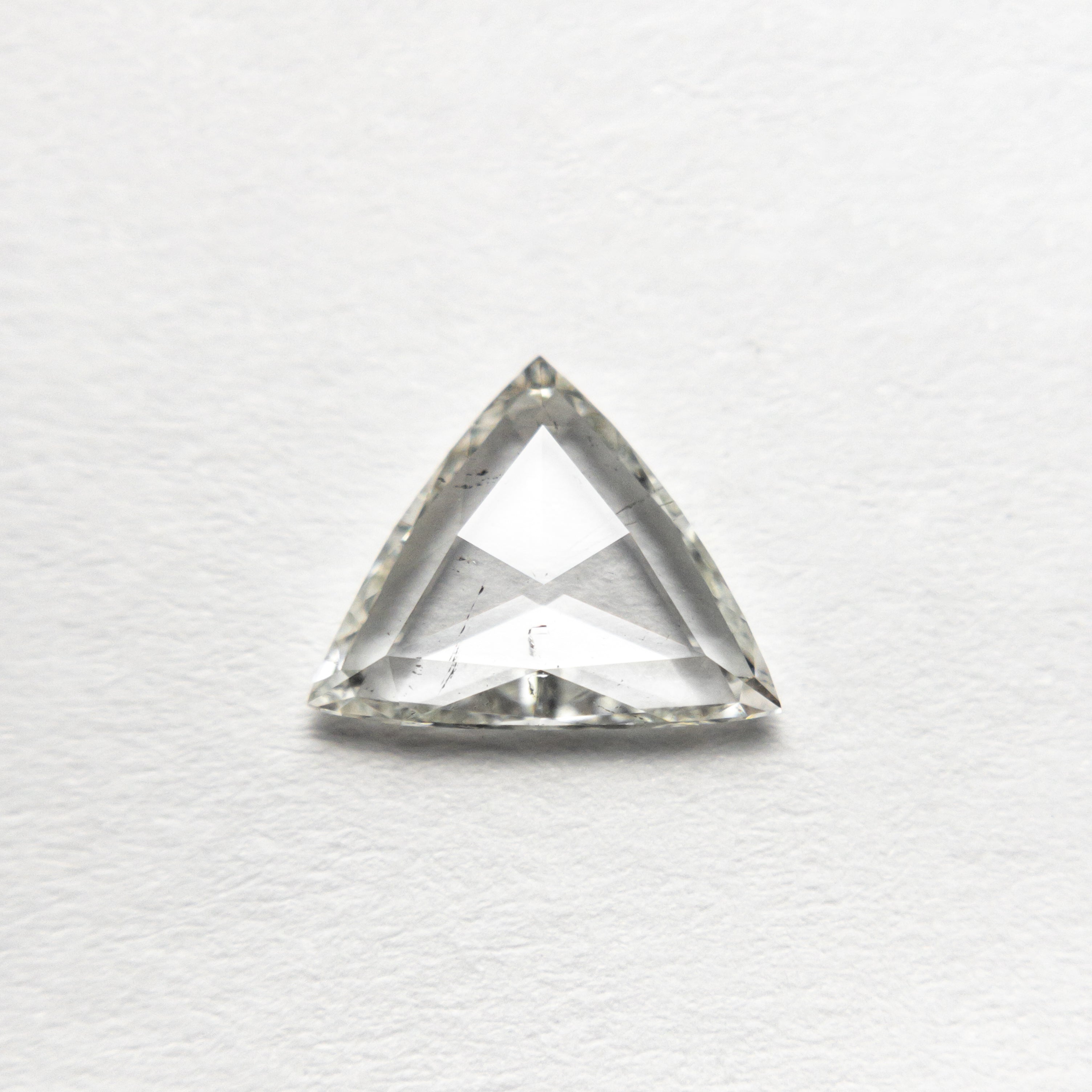 0.60ct Trillion Rose Cut Diamond (6.32x7.98x1.49mm) I1 J Color - Perfect for Engagement Rings & Fine Jewelry Making
