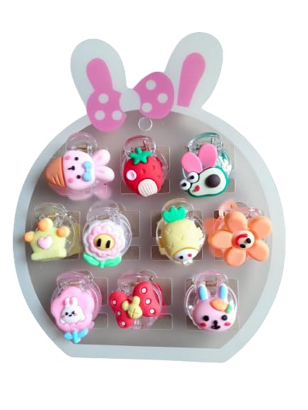 10PCS Cartoon Hair Claw Clips for Girls - Cute Small Barrettes & Hair Clamps - Fashion Hair Accessories for Kids, Teens, Women | Perfect for School, Parties, Daily Styling