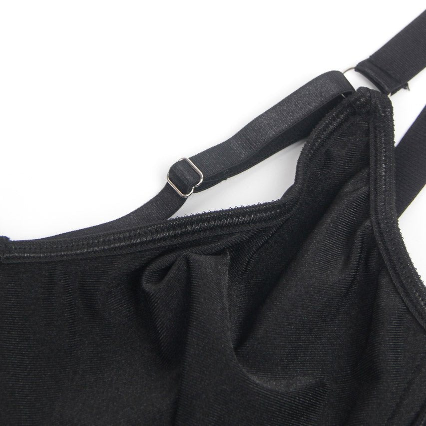 Sexy Bondage Bra & Garter Lingerie Set - Black Lace BDSM Underwear for Women - Perfect for Role Play, Boudoir Photography & Romantic Nights