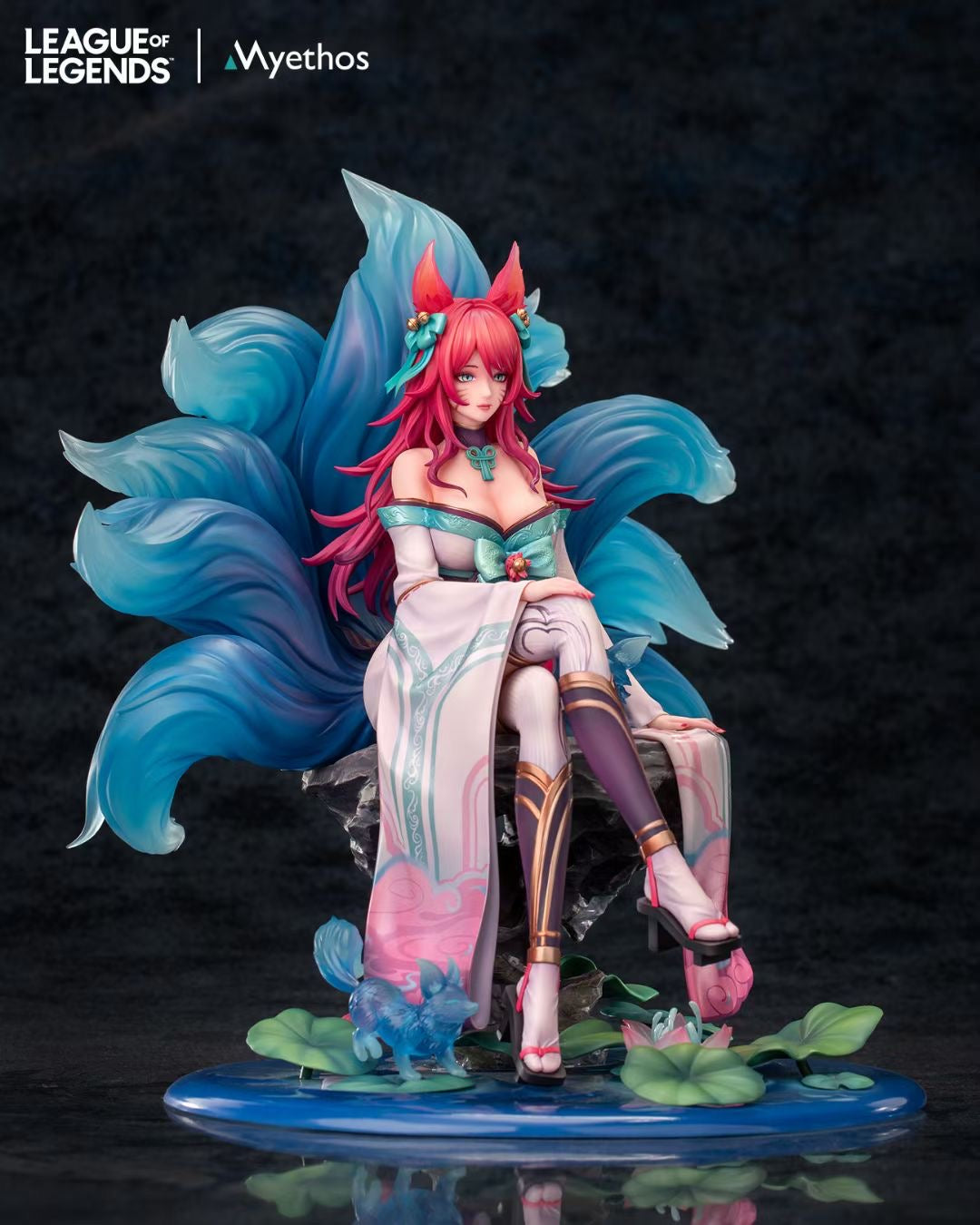 Myethos Studio League of Legends Soul Lotus Ahri Statue - Collector's Edition Anime Figure for Gamers & Fans | Perfect for Display, Gaming Room Decor, and Cosplay Inspiration