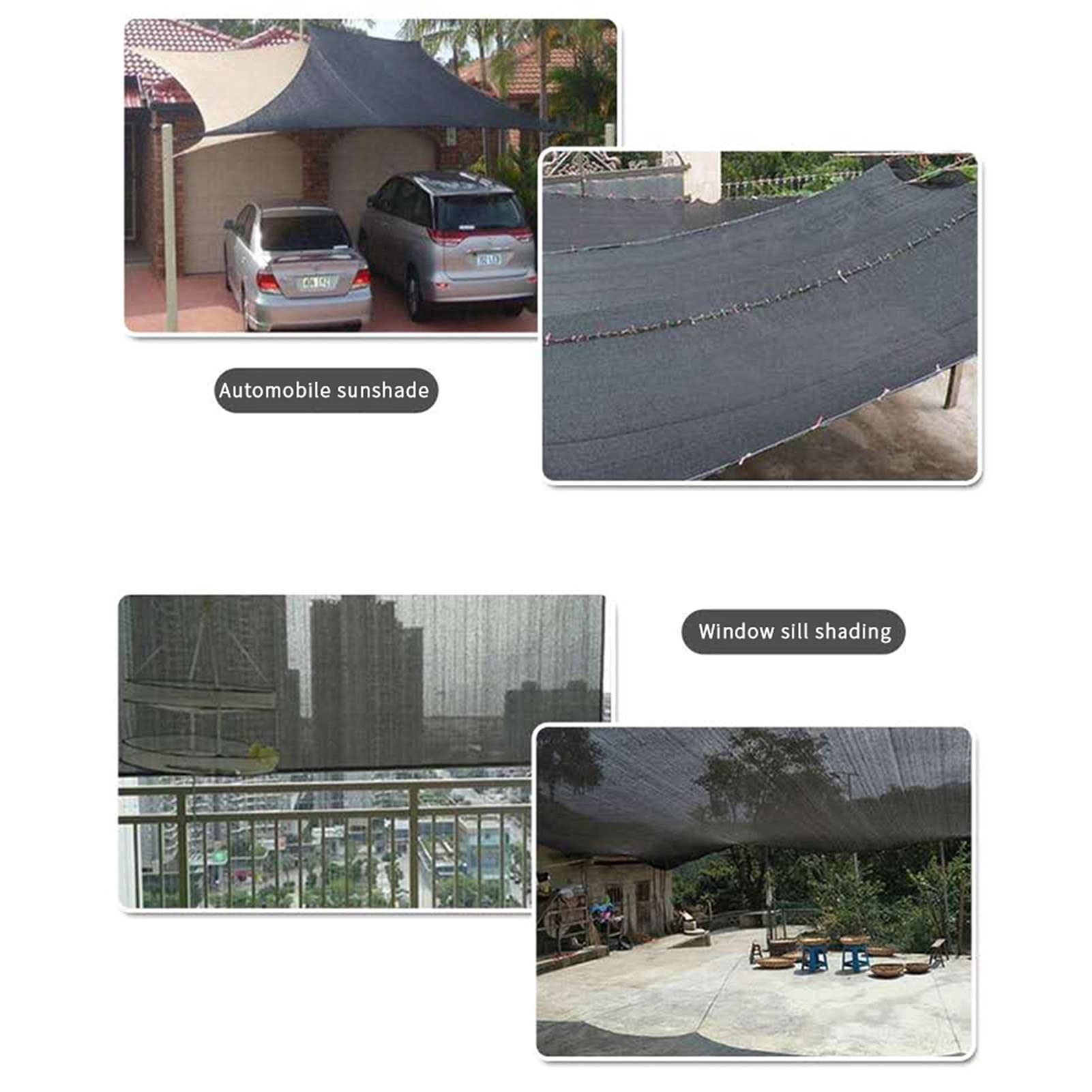 33x33ft Black Shade Cloth with Grommets - UV Block Shade Net for Patio, Courtyard, Balcony & Greenhouse - Perfect for Outdoor Sun Protection, Garden Shading & Plant Growth