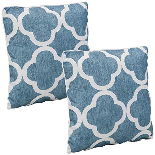 Blue and White Quatrefoil