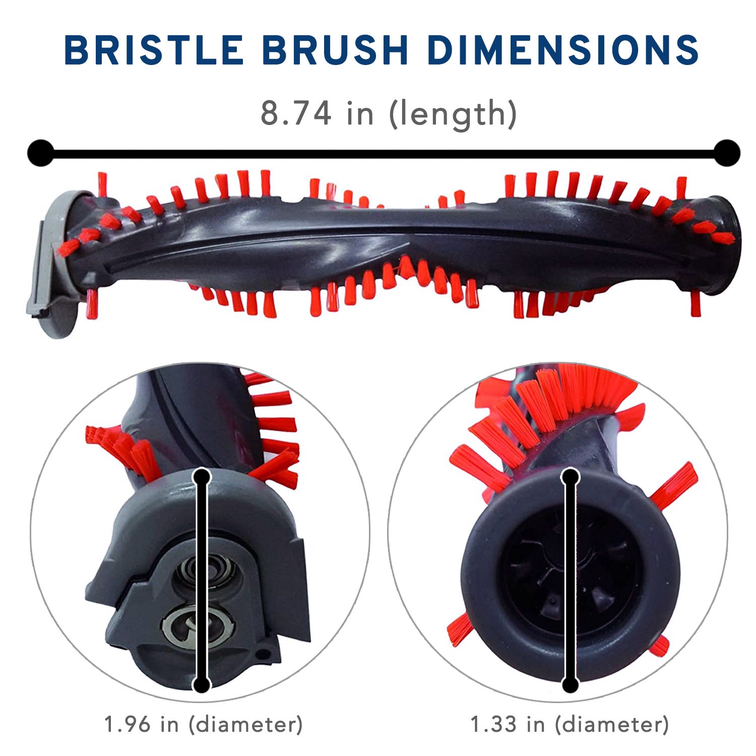 Shark NV800 NV801Q NV803 DuoClean Vacuum Replacement Bristle Brush - Compatible with Shark DuoClean Upright Vacuums for Deep Cleaning Carpets and Hard Floors