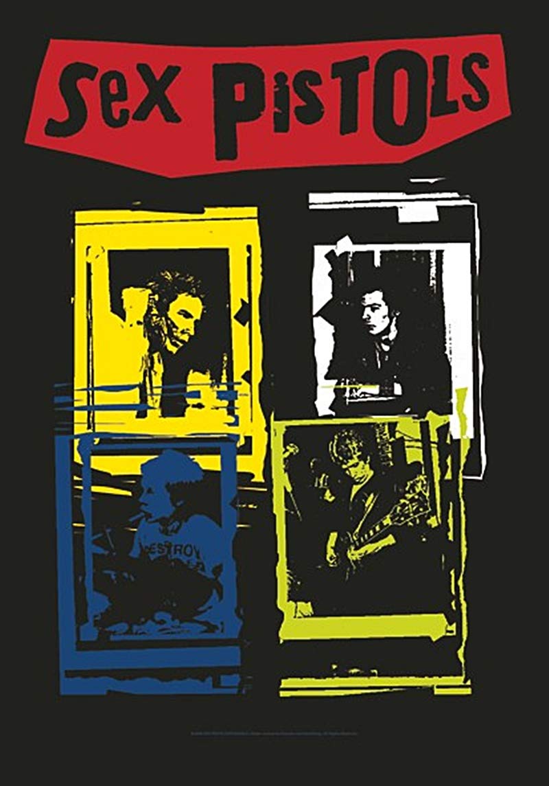 HR Sex Pistols Band Fabric Flag & Poster - 29 x 41 Inches (740mm x 1050mm) - Punk Rock Wall Decor for Bedroom, Music Room & Concert Themed Parties