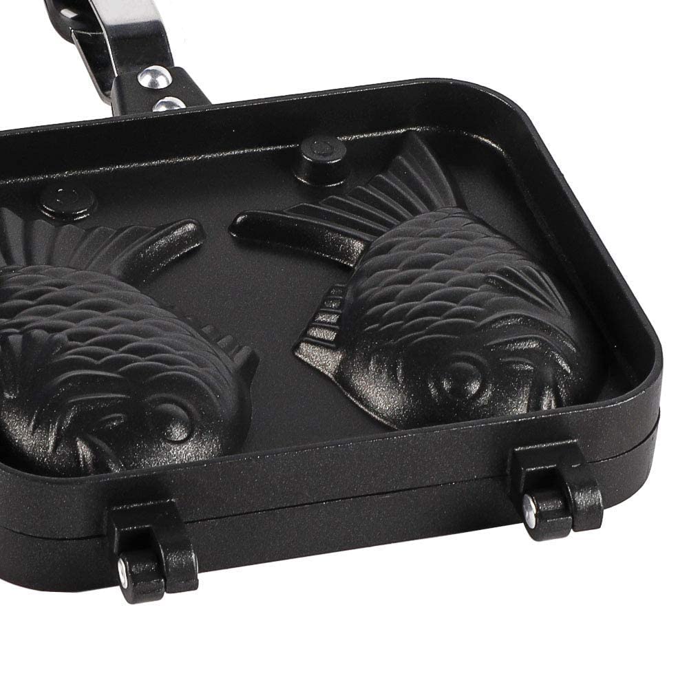 Yosoo Taiyaki Japanese Fish-Shaped Pancake Maker - Double Non-Stick Waffle Cake Pan - Home Kitchen Cooking Tool for DIY Desserts & Party Snacks - Fun Way to Attract Kids to Eat Healthy (Perfect for Breakfast, After-School Snacks & Family Bonding Activities)