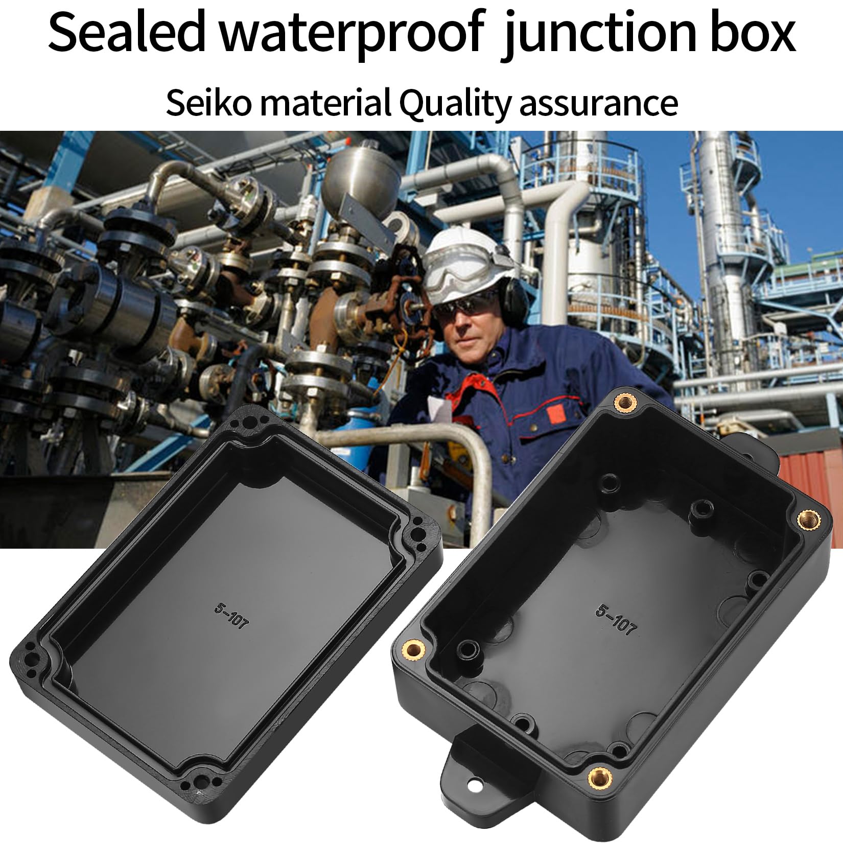 4pcs IP65 Waterproof Electrical Junction Boxes, ABS Plastic Dustproof Project Case with Fixed Ear for Outdoor Electronics - 3.3x2.3x1.37in - Ideal for Outdoor Wiring, Solar Panels & Security Cameras