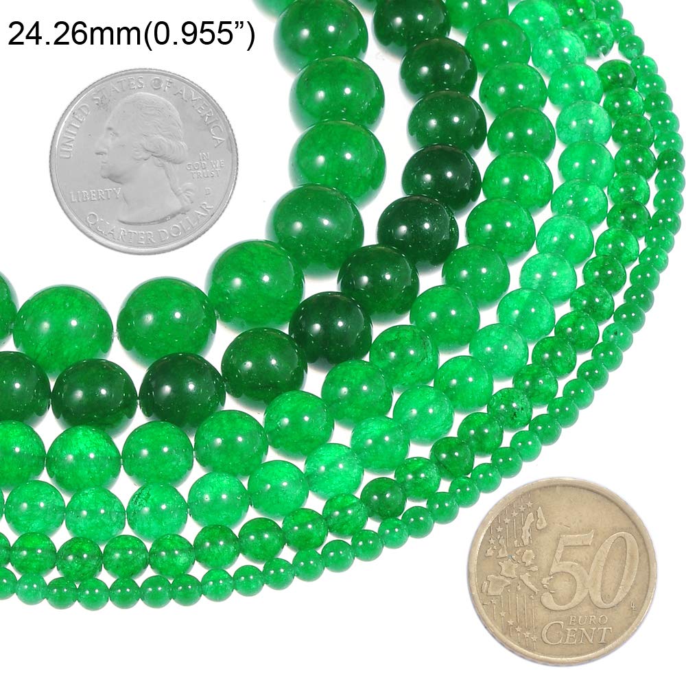 12mm Green Chalcedony Agate Natural Stone Beads - Round Loose Gemstone Beads for Jewelry Making, DIY Crafts, Healing Crystal Energy Stone (1 Strand 15