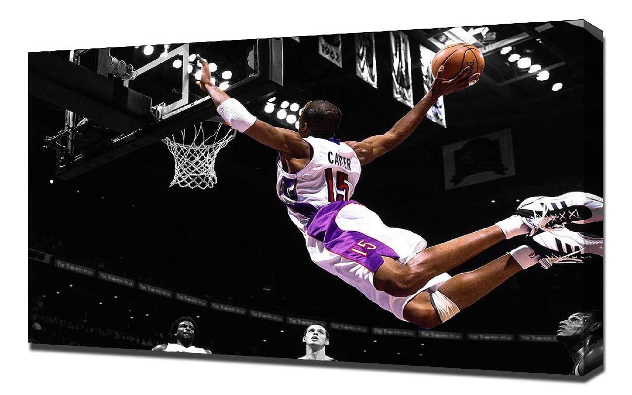 Vince Carter Dunk Canvas Art Print - High-Quality Wall Decor - Stretched Canvas Wrap for Living Room, Bedroom & Office