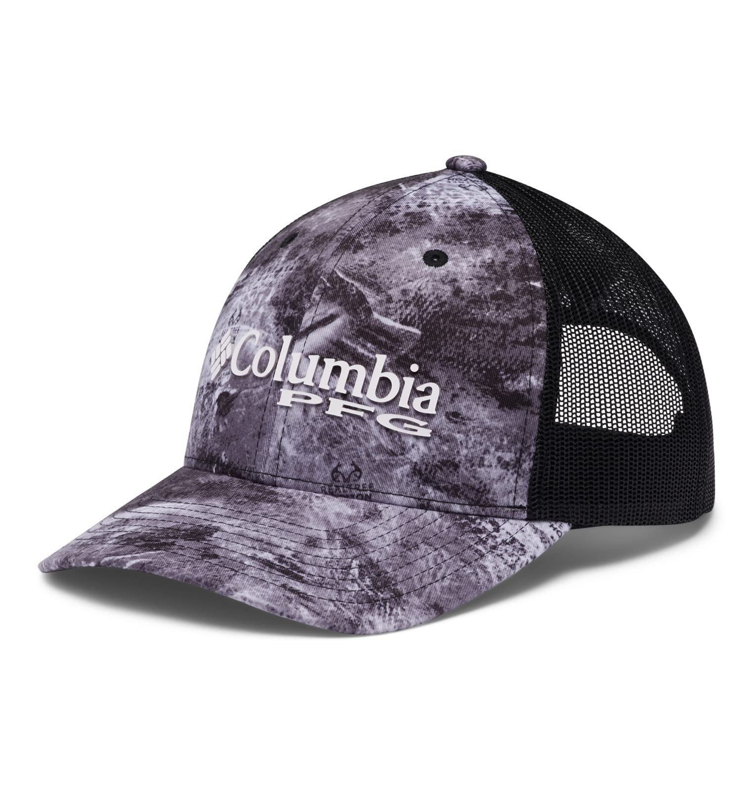 Columbia PFG Camo Mesh Snapback Hat - Adjustable Mid Profile Fishing Cap for Men & Women - Perfect for Outdoor Activities, Fishing, Hiking, and Sun Protection