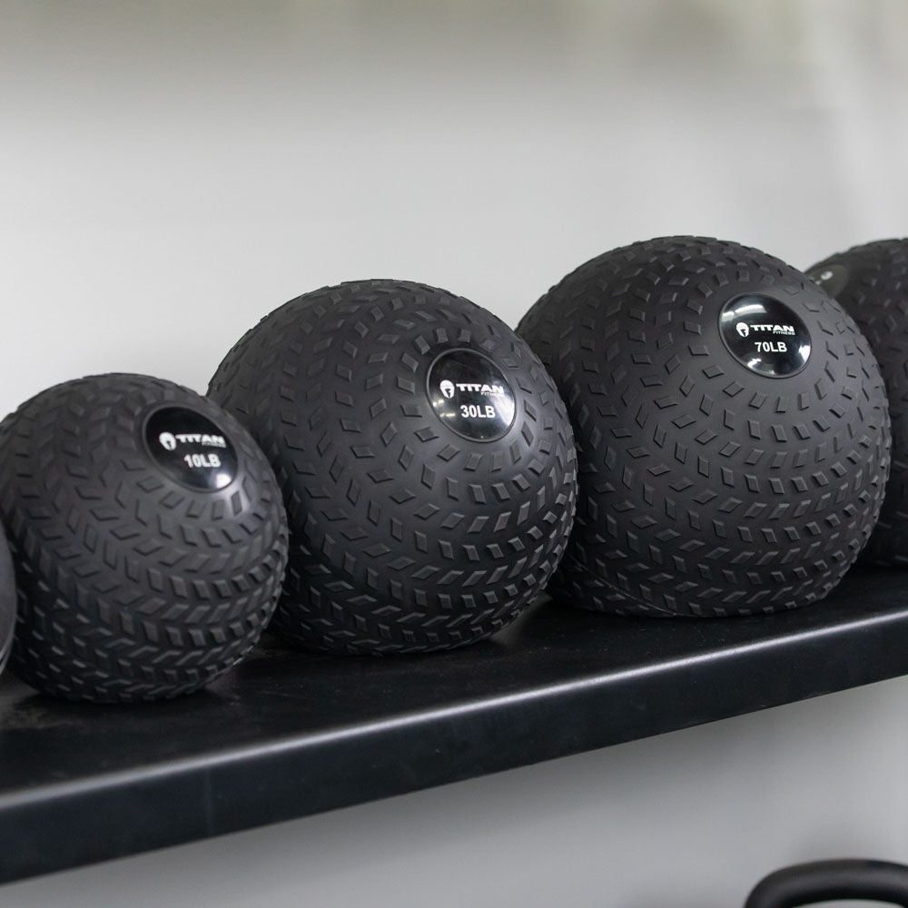 30 LB Rubber Tread Slam Ball - Heavy Duty Medicine Ball for CrossFit, Strength Training & Home Workouts - Perfect for Gym, Fitness & Functional Training