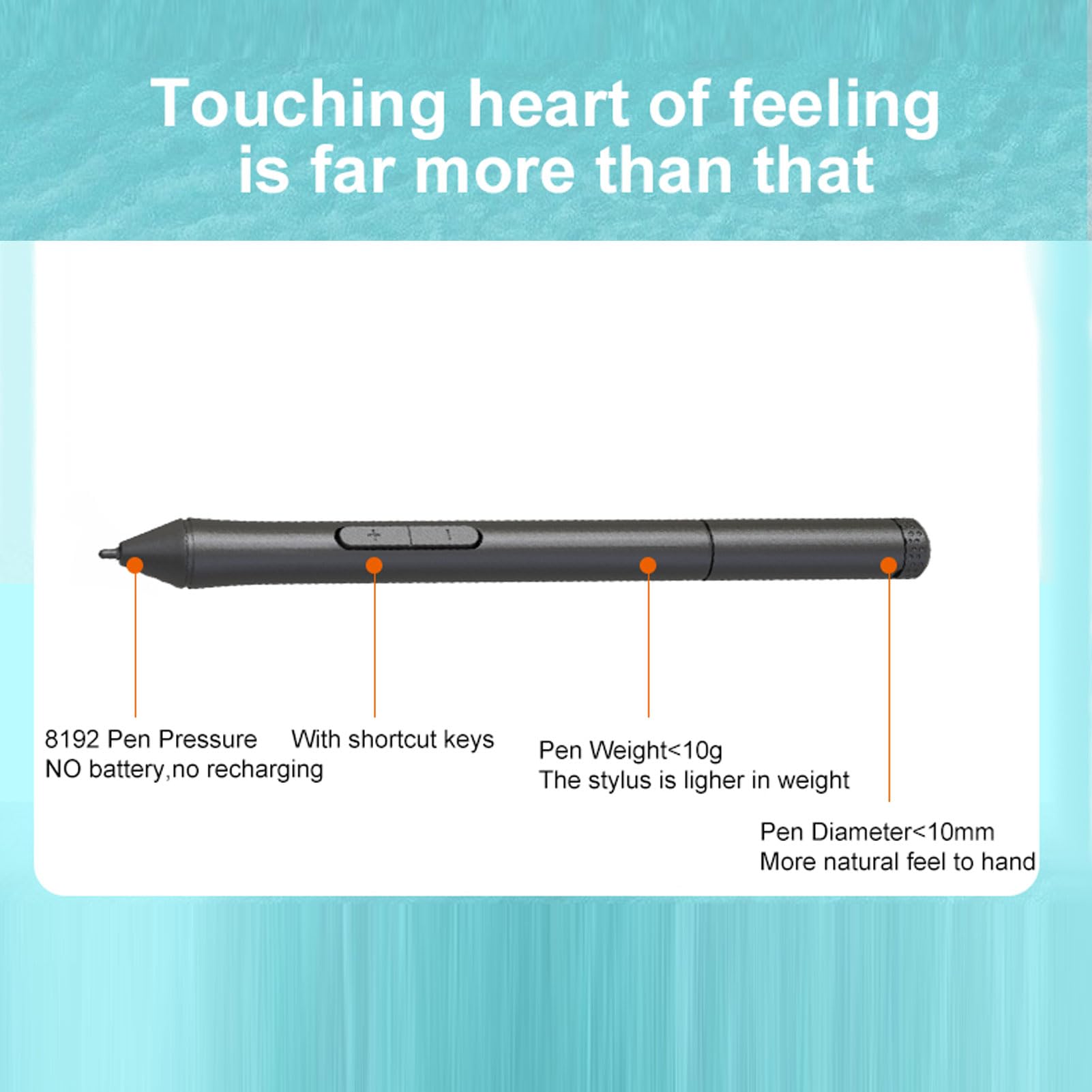 8192 Pressure Sensitivity Drawing Tablet with Battery-Free Stylus, 4 Shortcut Keys - 8.4 x 5.7 Inch Graphic Drawing Pad for Digital Art, Design & Online Teaching | Perfect for Artists, Designers & Remote Educators