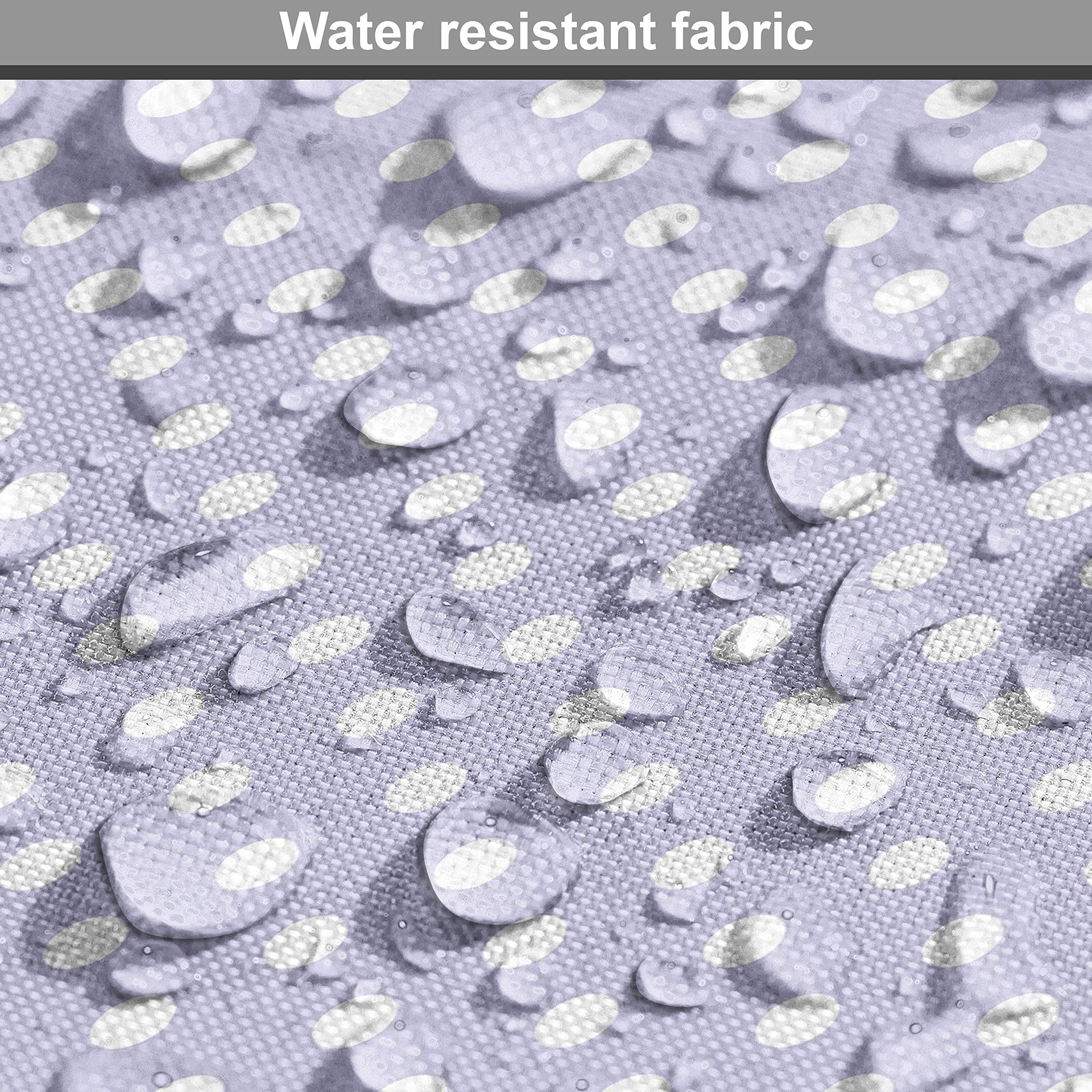 Ambesonne Party Fabric by The Yard - Traditional Polka Dot & Grid Pattern Upholstery Fabric (10 Yards, Lavender Blue & White) | Decorative Fabric for Sofa, Curtains, Pillows & DIY Home Decor Projects