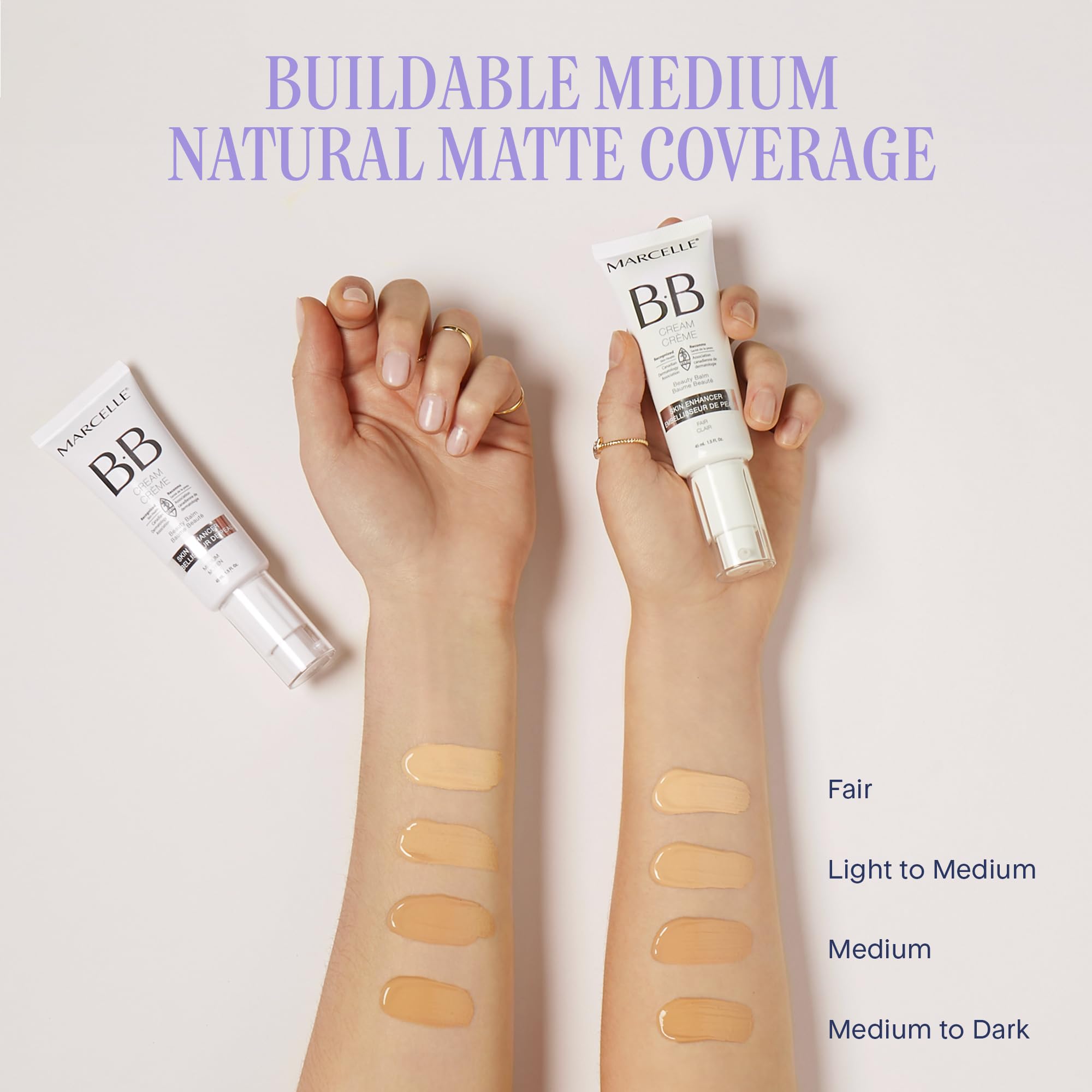Marcelle BB Cream Beauty Balm - Fair Tinted Moisturizer & Skin Enhancer | Lightweight, Hydrating, Hypoallergenic | Non-Comedogenic, Fragrance-Free, Paraben-Free, Oil-Free, Cruelty-Free (45 mL) | Perfect for Daily Wear, Natural Makeup Look & Sensitive Skin Care