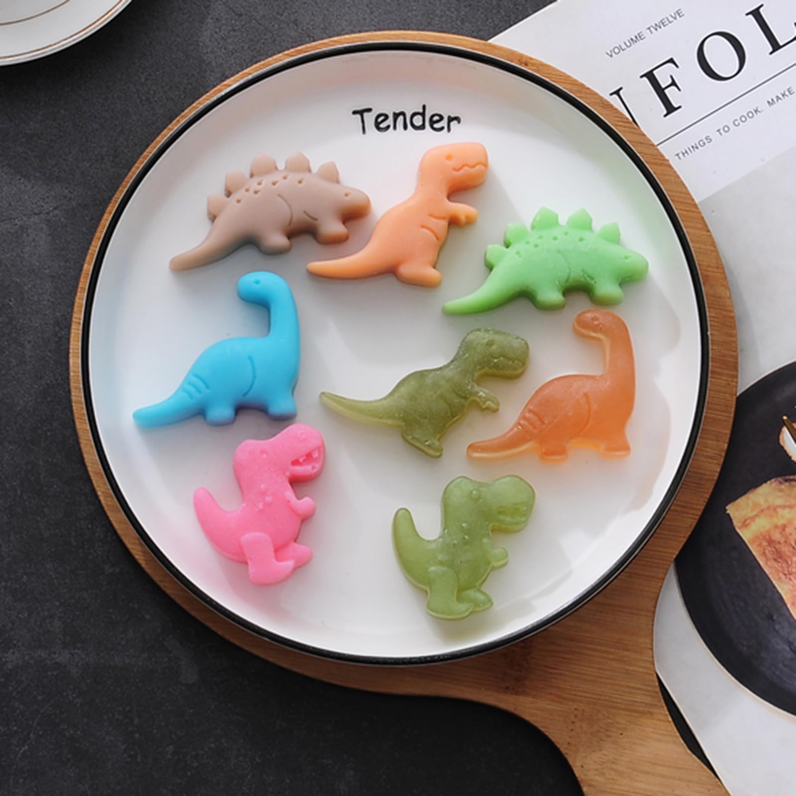 2 Pack Blue Silicone Dinosaur Molds - 3D Dinosaur Jello, Chocolate, Candy, Cookie & Soap Molds for Baking, Crayons, Desserts, Cupcake Toppers & Cake Decorations - Perfect for Kids Birthday Parties, DIY Crafts & Holiday Treats