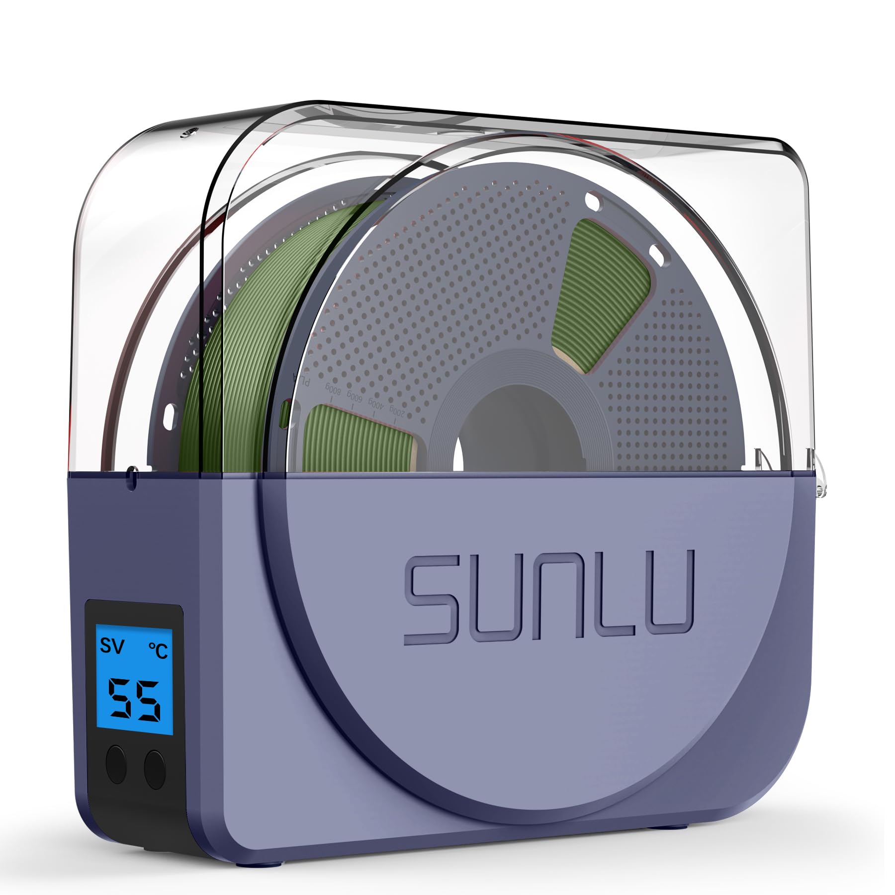 SUNLU Filament Dryer Box S1 - 3D Printer Filament Dehydrator & Storage, Compatible with PLA PETG ABS TPU ASA Filaments | Spool Holder & Humidity Control | Perfect for 3D Printing Workshops & Home Use (Blue Grey)
