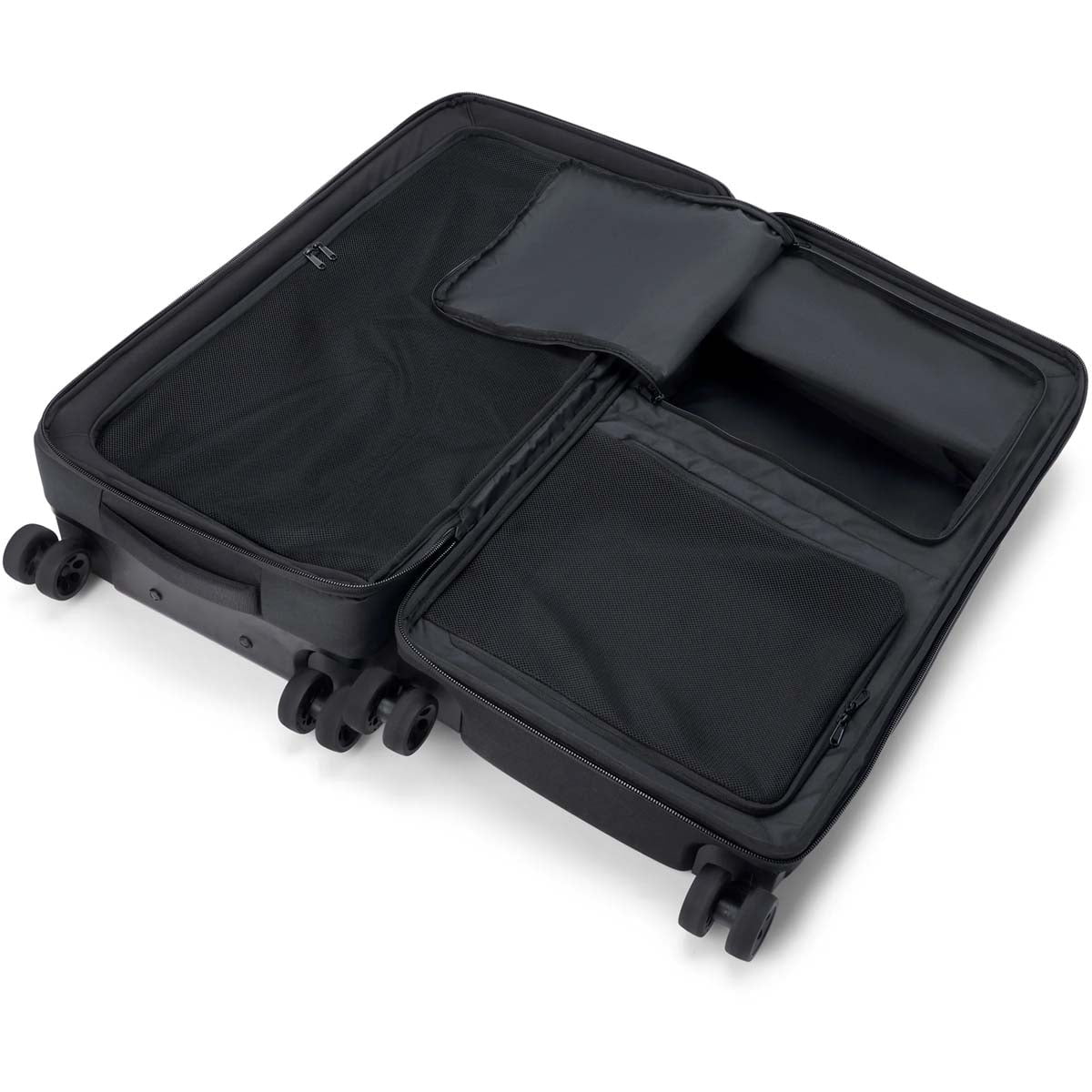Dakine Split 4 Wheel 87L Rolling Luggage Bag - Black | Durable Spinner Suitcase for Travel, Business Trips & Vacation Packing