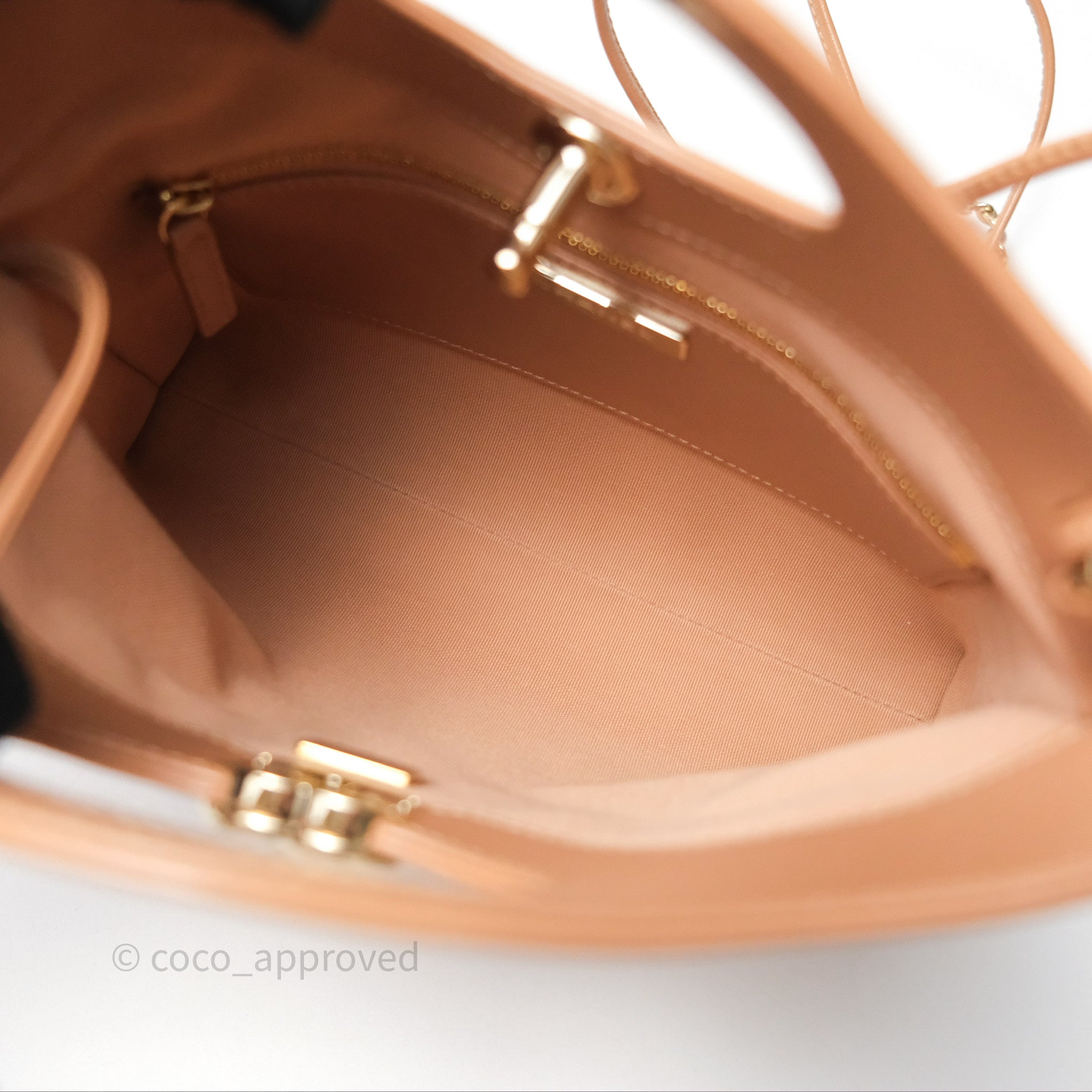 Chanel 31 Mini Bag in Beige Shiny Lambskin Leather with Gold Hardware - Elegant Crossbody Purse for Women, Perfect for Date Night & Special Occasions