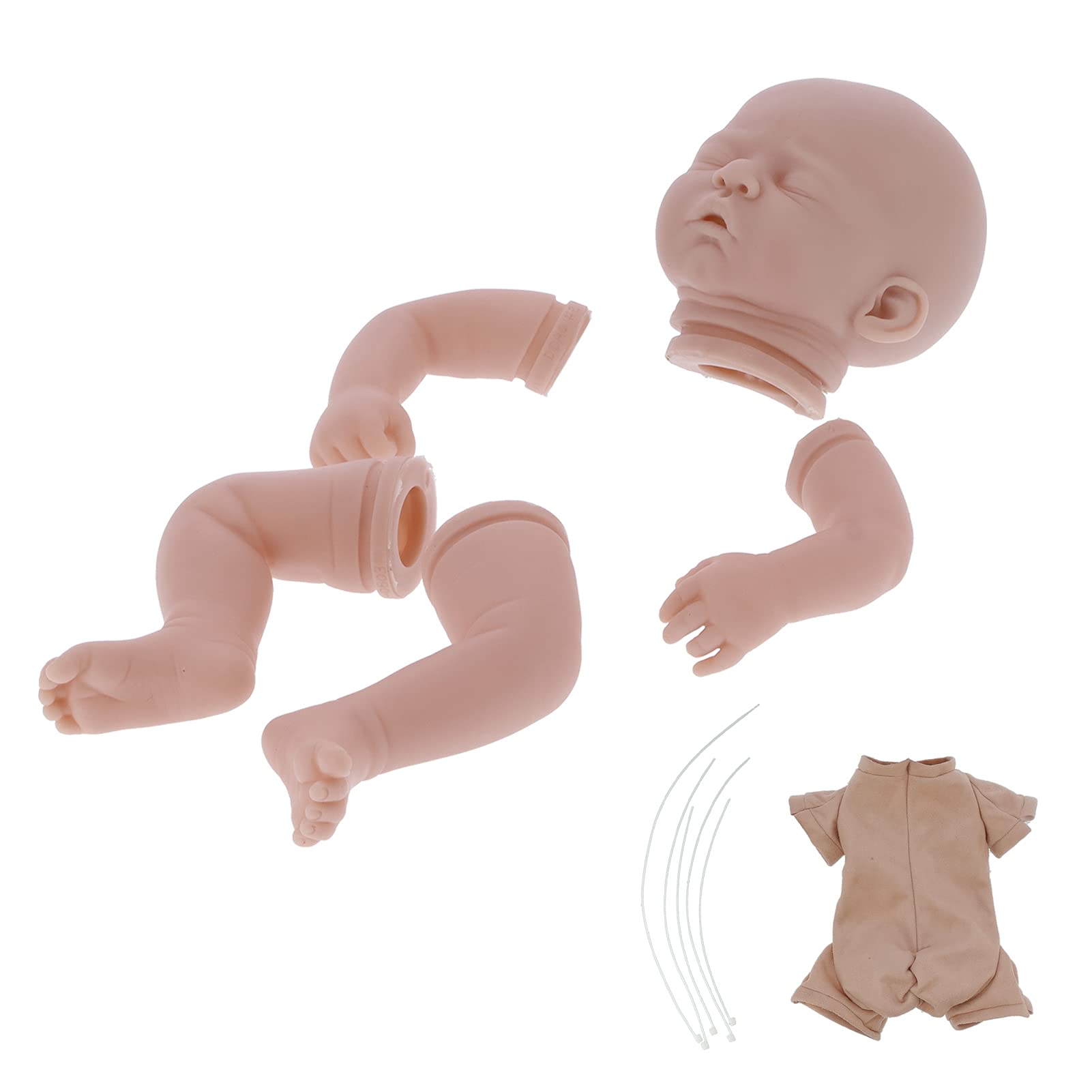 AUHX DIY Reborn Baby Doll Kit - Unpainted Newborn Baby Mold for Beginners | Handmade Realistic Baby Doll Making | Perfect for Art Projects, Gift Ideas & Collectors
