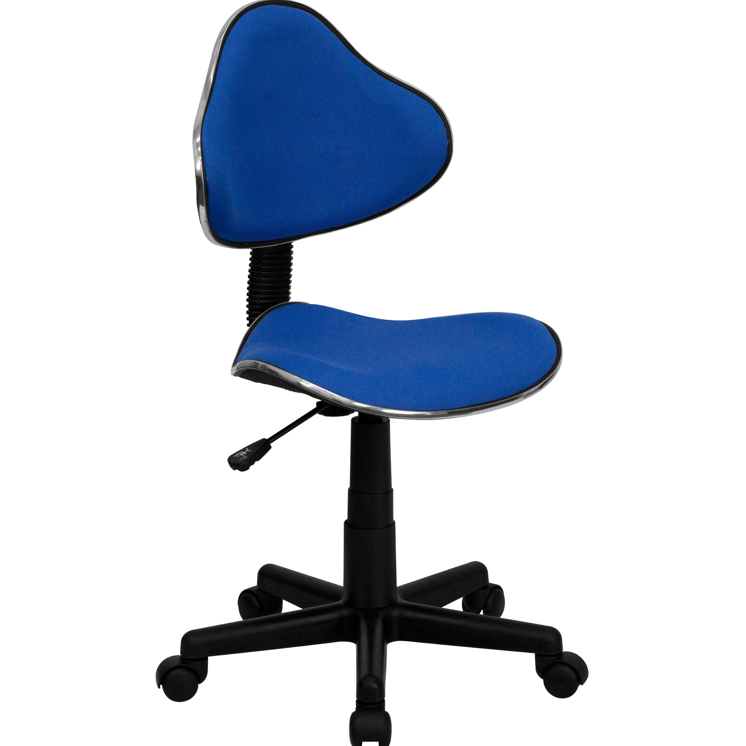 Flash Furniture Blue Fabric Swivel Ergonomic Task Office Chair - Adjustable Height & Lumbar Support for Home Office, Gaming & Workspace Comfort