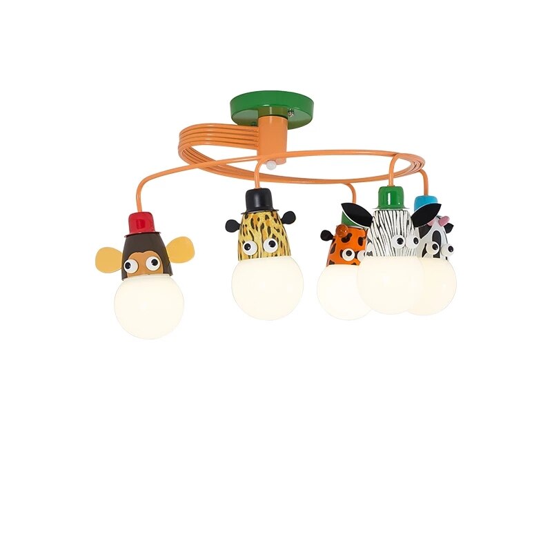 Animal-Themed LED Pendant Light for Kids' Room - Durable & Energy-Efficient Hanging Lamp for Nursery, Bedroom, Playroom Decor