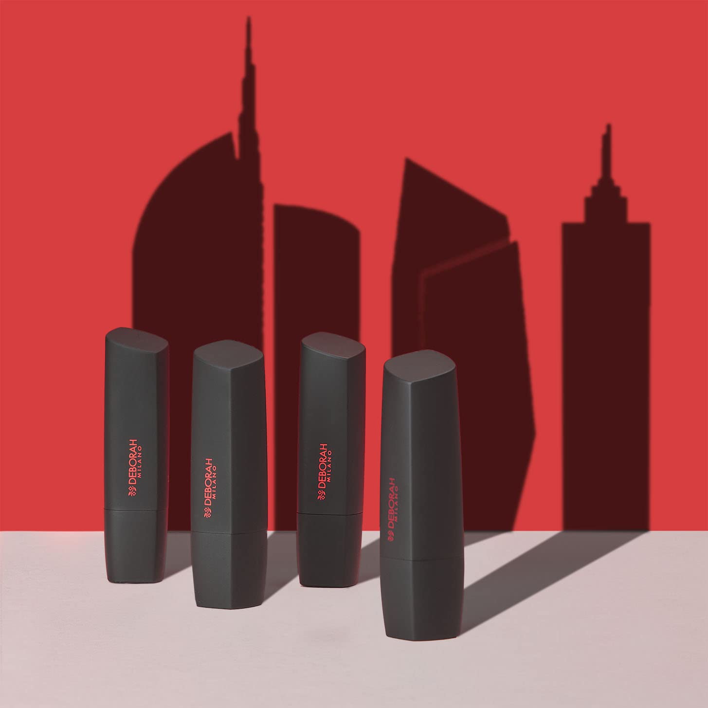 DEBORAH Milano Matte Lipstick - 34 Red in Winter, Collagen & Hyaluronic Acid Infused, Long-Lasting Intense Color & Volumized Lips, Nourishing Formula, 4.5g - Perfect for Winter Makeup & Special Occasions