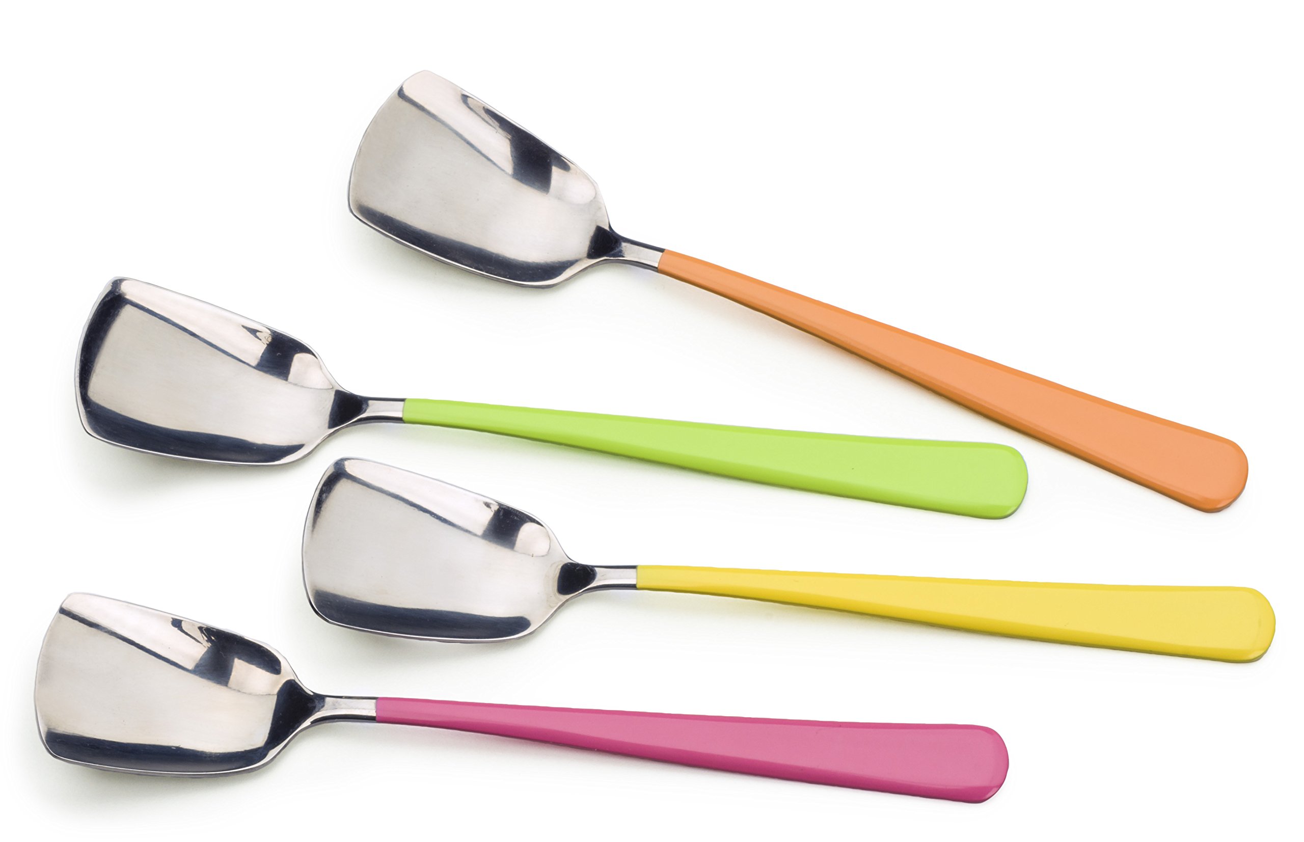 RSVP International Ice Cream Tool Set - 4-Piece Dishwasher Safe Scoop with Large Colorful Handles - Perfect for Ice Cream Parlors, Dessert Shops & Home Use