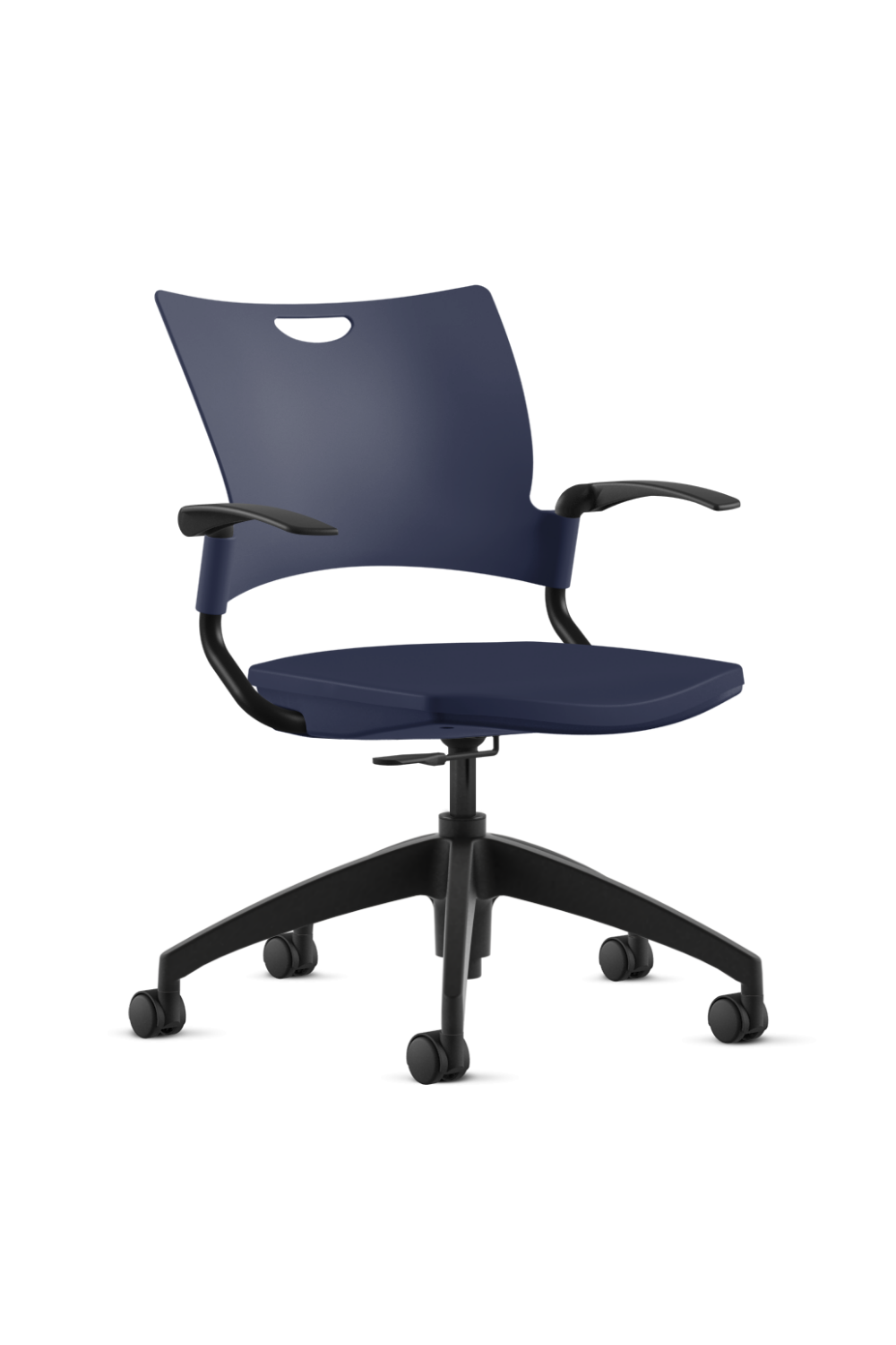 9 to 5 BELLA Swivel Tilt Task All Plastic Office Chair (1325) - Ergonomic Desk Chair for Home Office, Computer Workstation & Conference Room