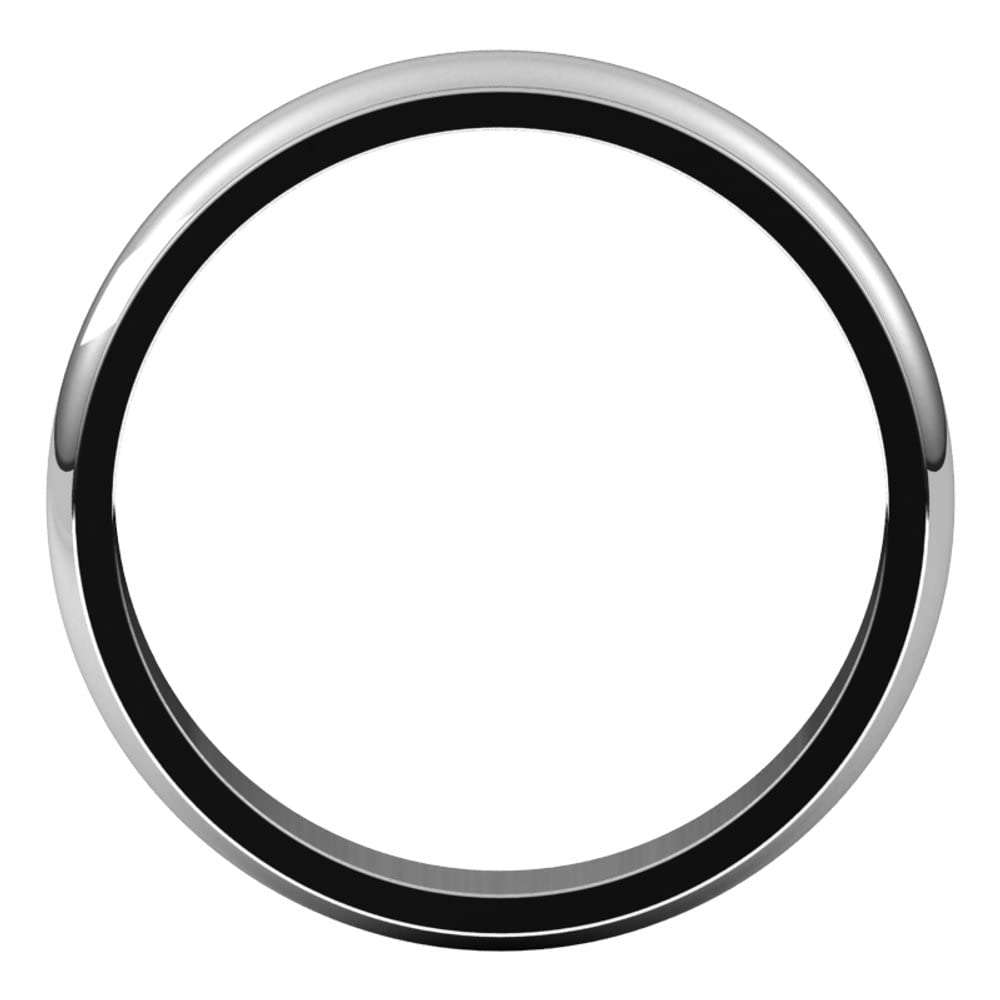4mm Sterling Silver Half Round Edge Wedding Band Ring for Women - Size 11 | Elegant Bridal Jewelry, Anniversary Gift for Her - Perfect for Weddings, Engagements & Special Occasions