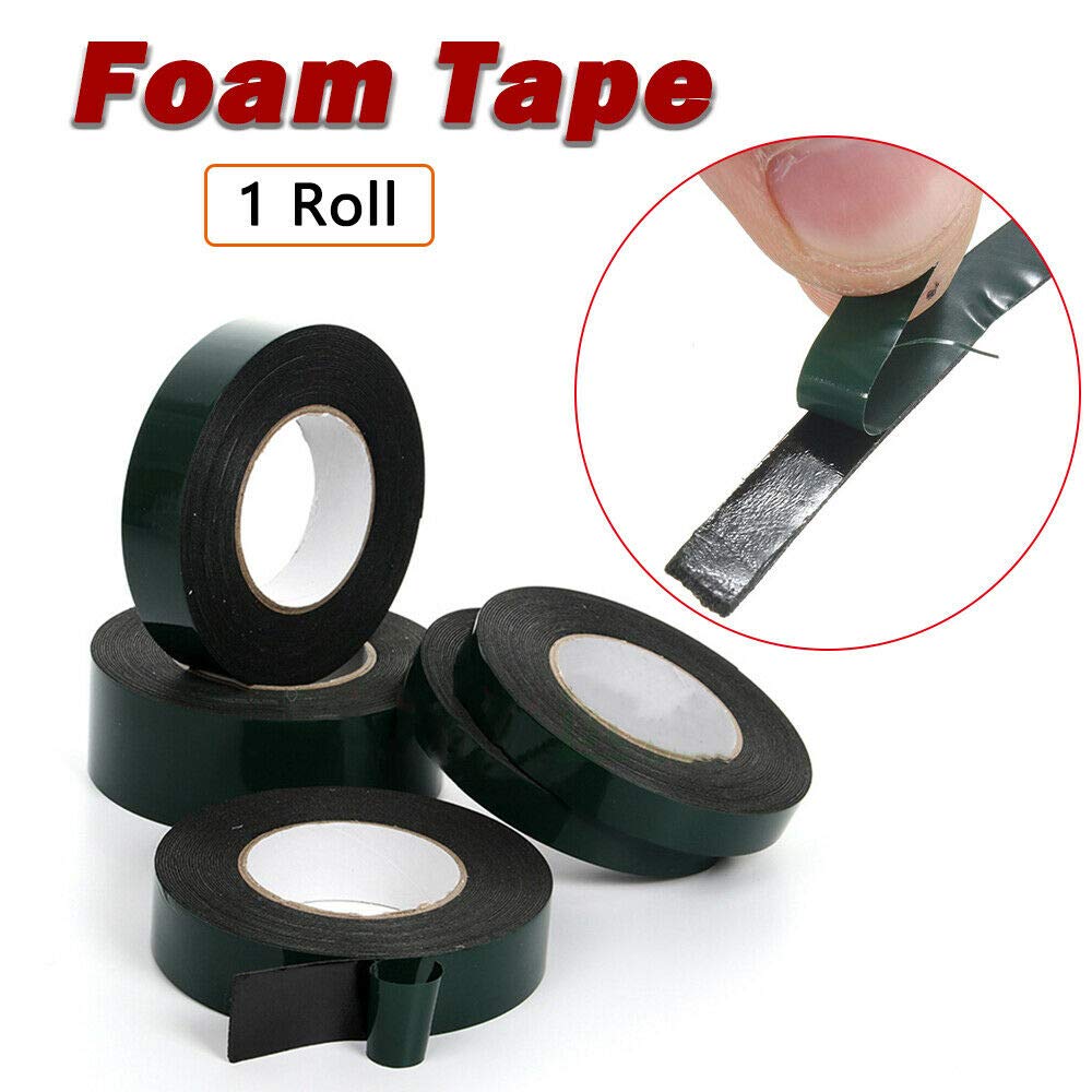 3PCS Heavy Duty Double Sided Foam Tape - 1mm x 50mm x 10m Waterproof Automotive Adhesive for Car Number Plates, Trims & DIY Projects - Strong Mounting Tape for Home, Office & Vehicle Use
