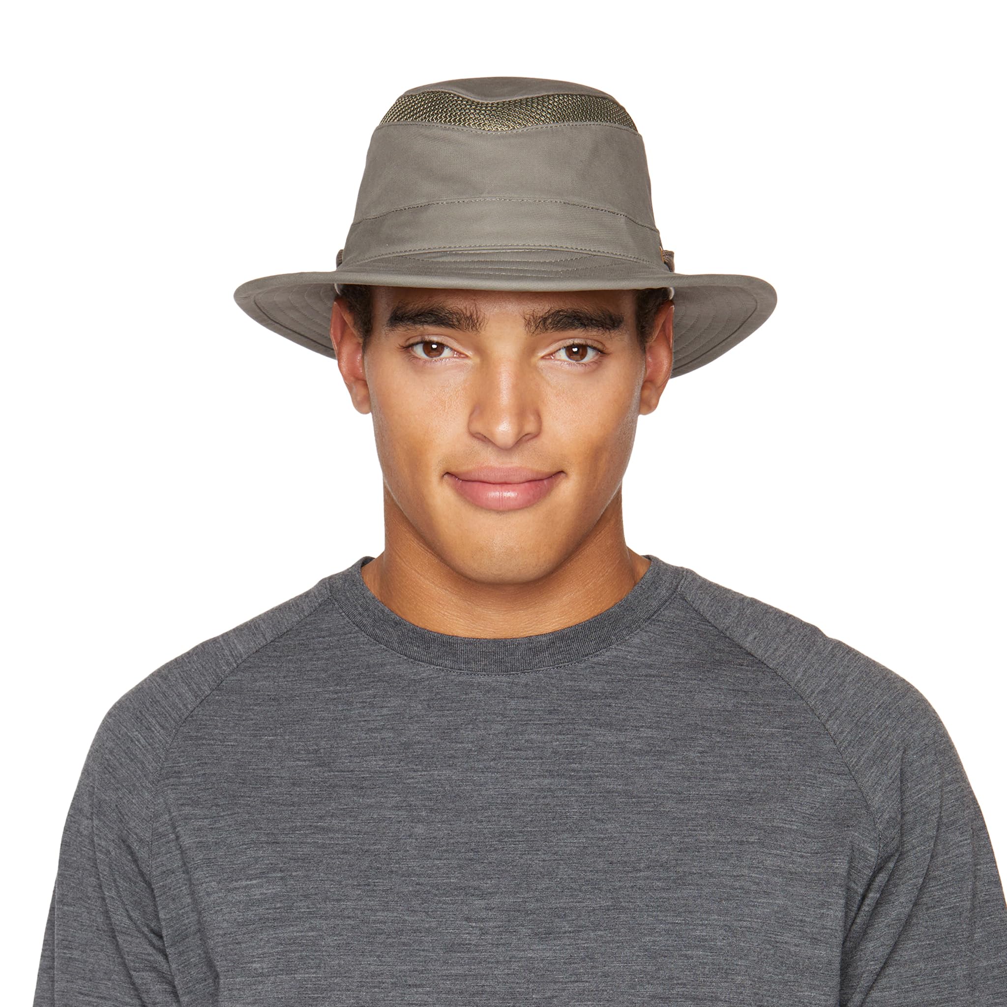 Tilley T5MO Organic Airflo Sun Hat for Men - UPF 50+ UV Protection, Breathable Travel & Outdoor Hat, Olive Green, Size 7.25 (US) - Perfect for Hiking, Fishing, Gardening & Beach Activities