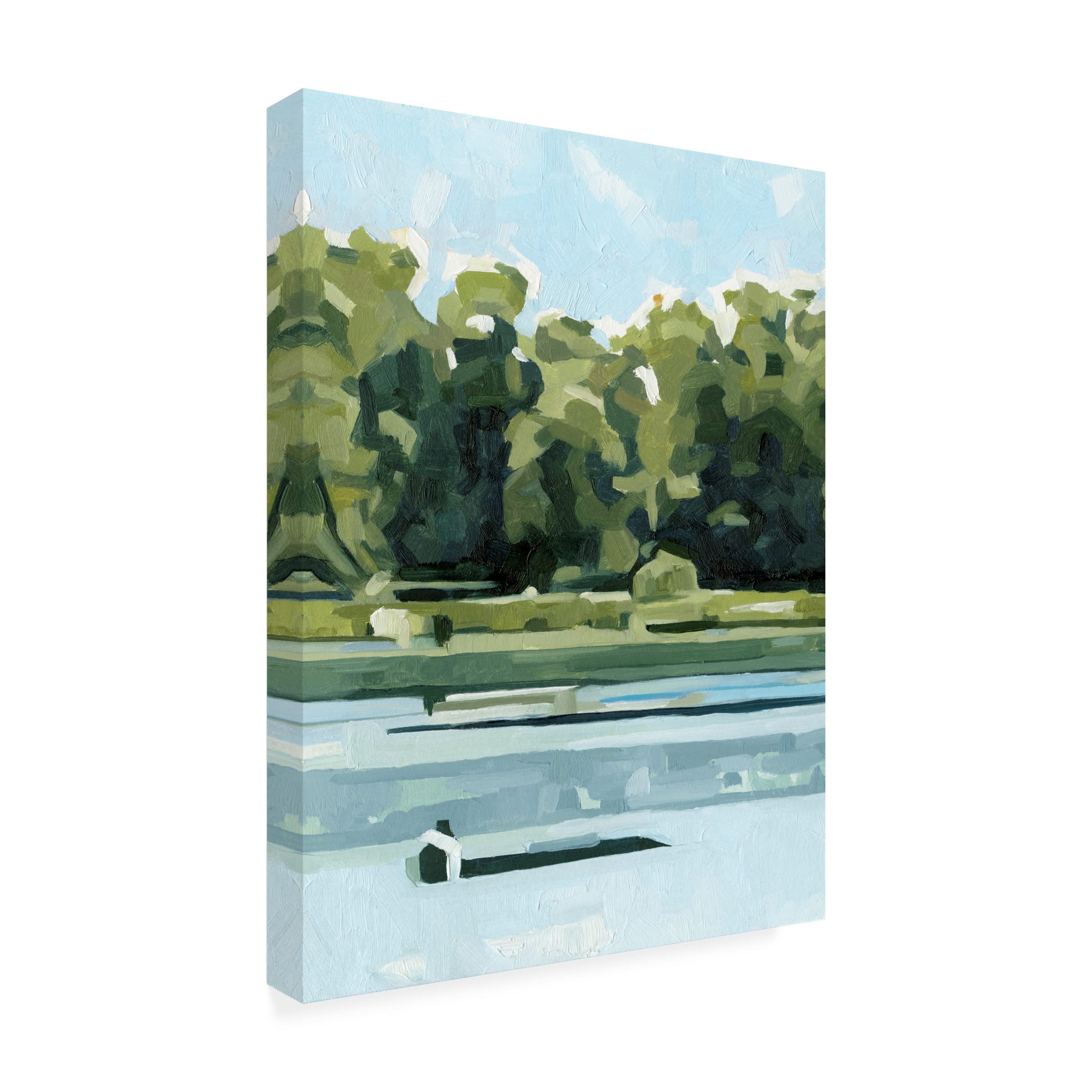 Emma Caroline 'River Day II' Canvas Art Print - Modern Landscape Wall Decor for Living Room, Bedroom & Office - Trademark Fine Art Collection