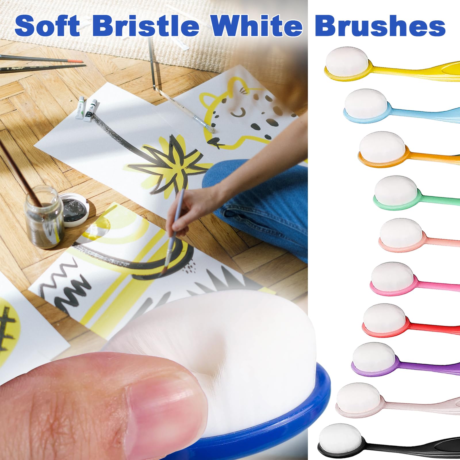 12PCS Ink Blending Brushes Set for Card Making - Color Coded Handles, Stamping & Scrapbooking Supplies, Blender Tools for Paper Craft, Stencil Art, DIY Painting - Perfect for Artists, Crafters & Card Makers