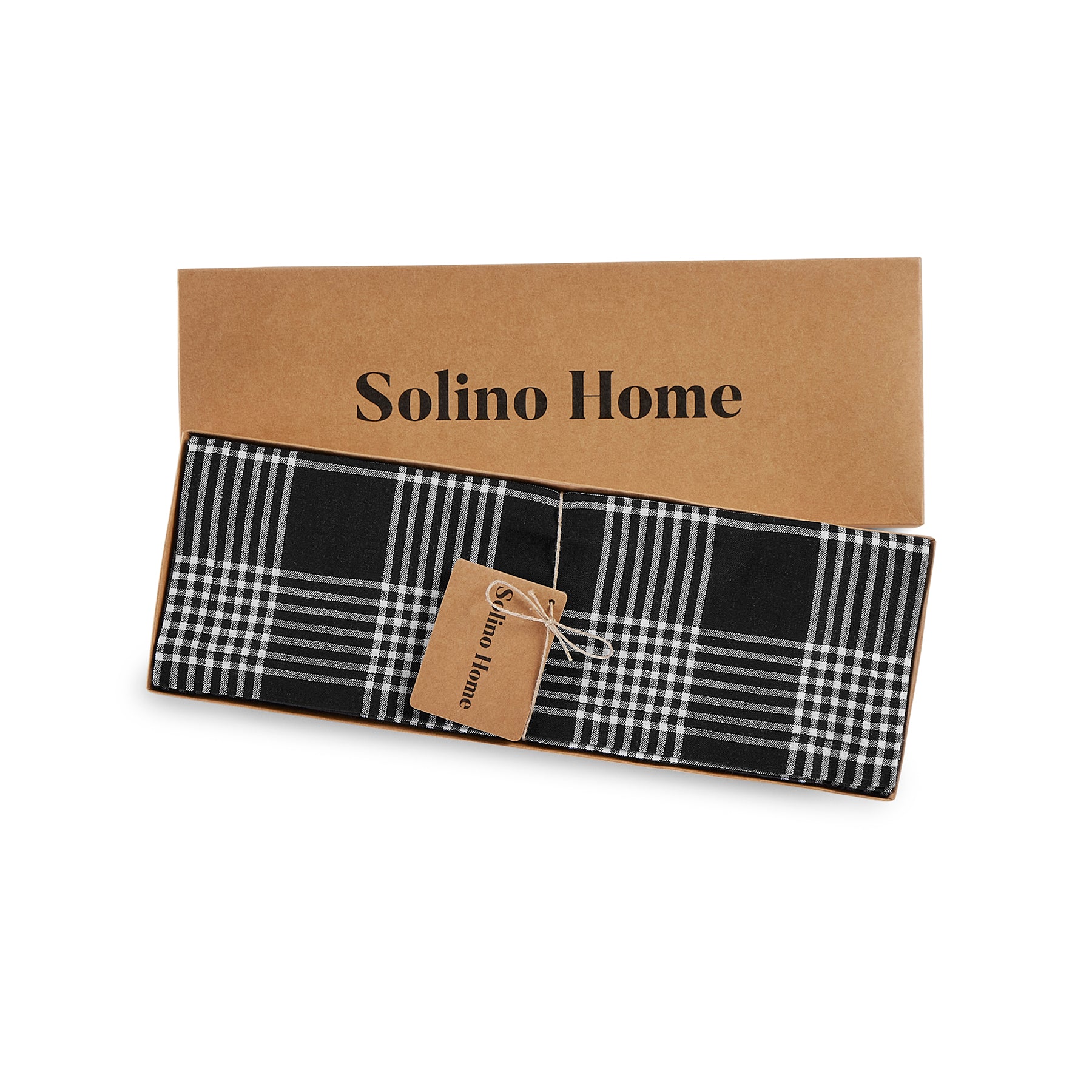 Glen Check Cotton Placemats Set of 4 - Premium Table Mats for Dining Room Decor, Kitchen Table Setting & Holiday Dinner Parties