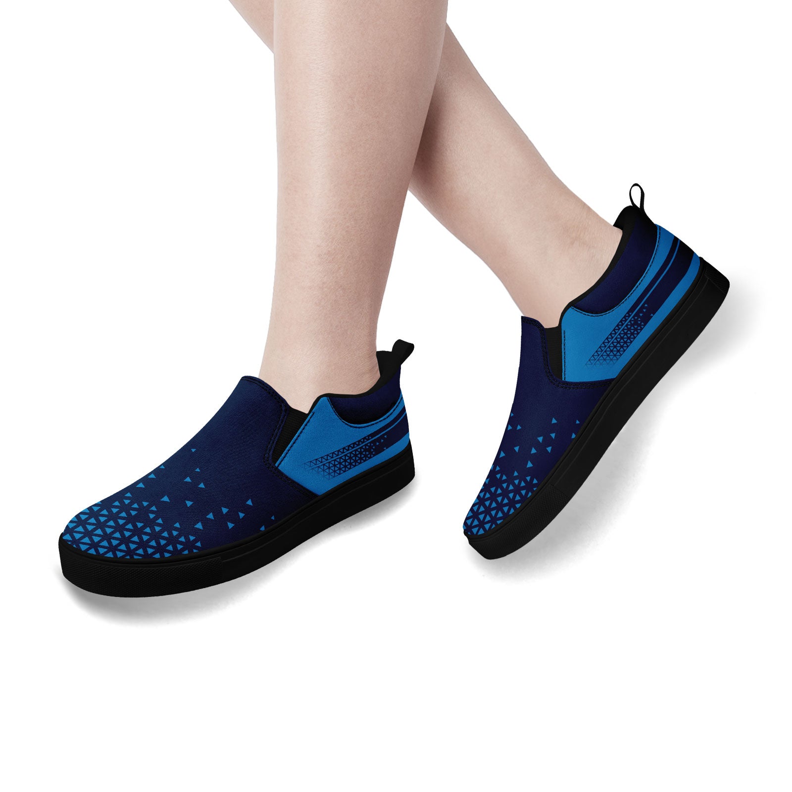 Custom Personalized Slip-On Canvas Sneakers for Men & Women - Handmade Breathable Comfortable Shoes for Casual Wear, Walking & Travel - FN071 E023042