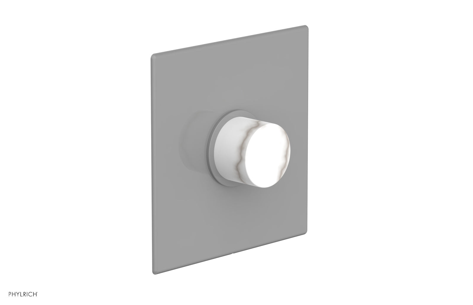 BASIC II 3/4 Thermostatic Shower Trim Kit - White Marble Finish - Perfect for Modern Bathroom Renovations & Spa-Like Shower Experience
