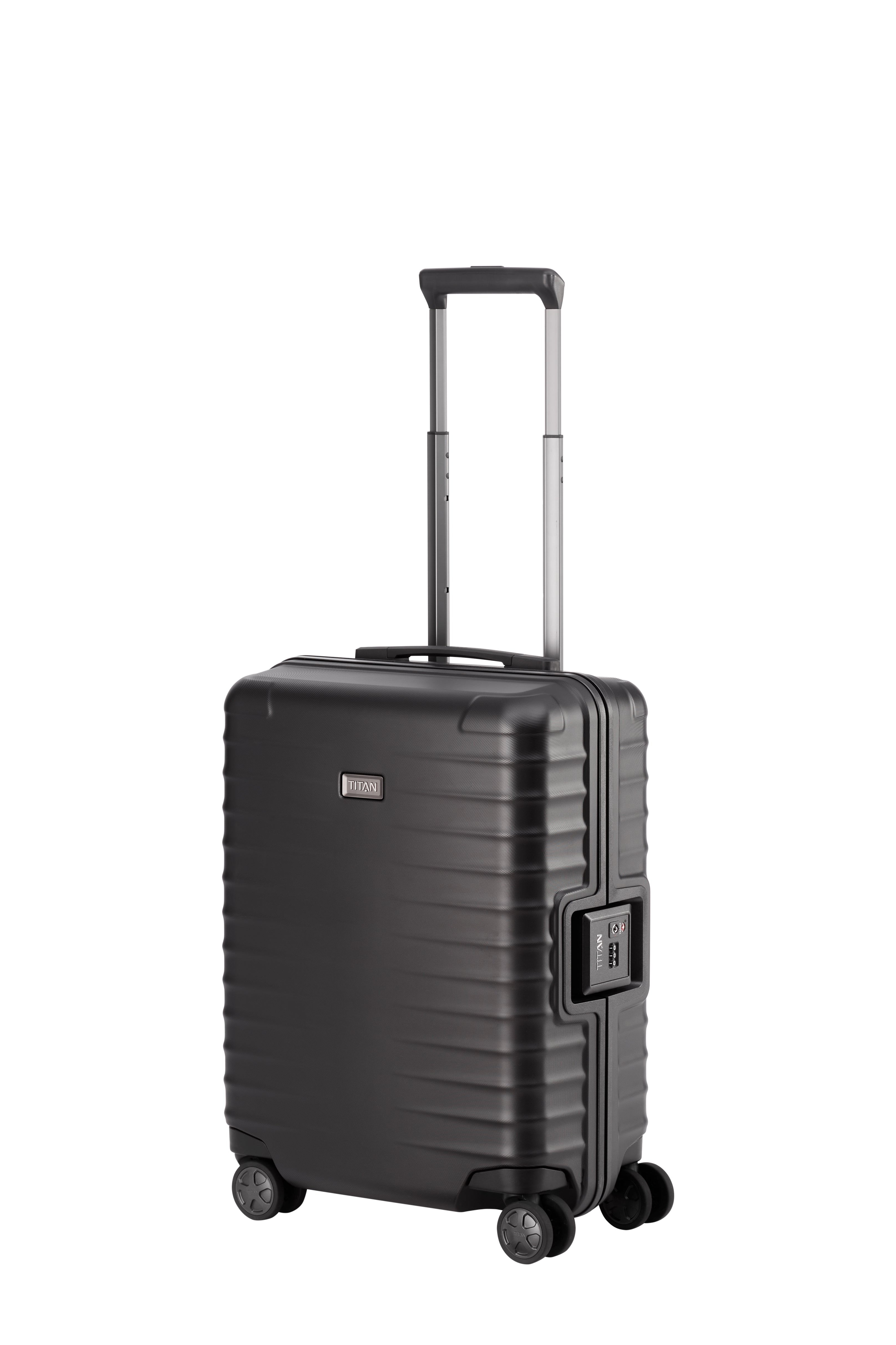 Titan LITRON Frame Trolley S Carry On Luggage - Lightweight Expandable Suitcase with 360° Spinner Wheels for Business Travel & Weekend Getaways