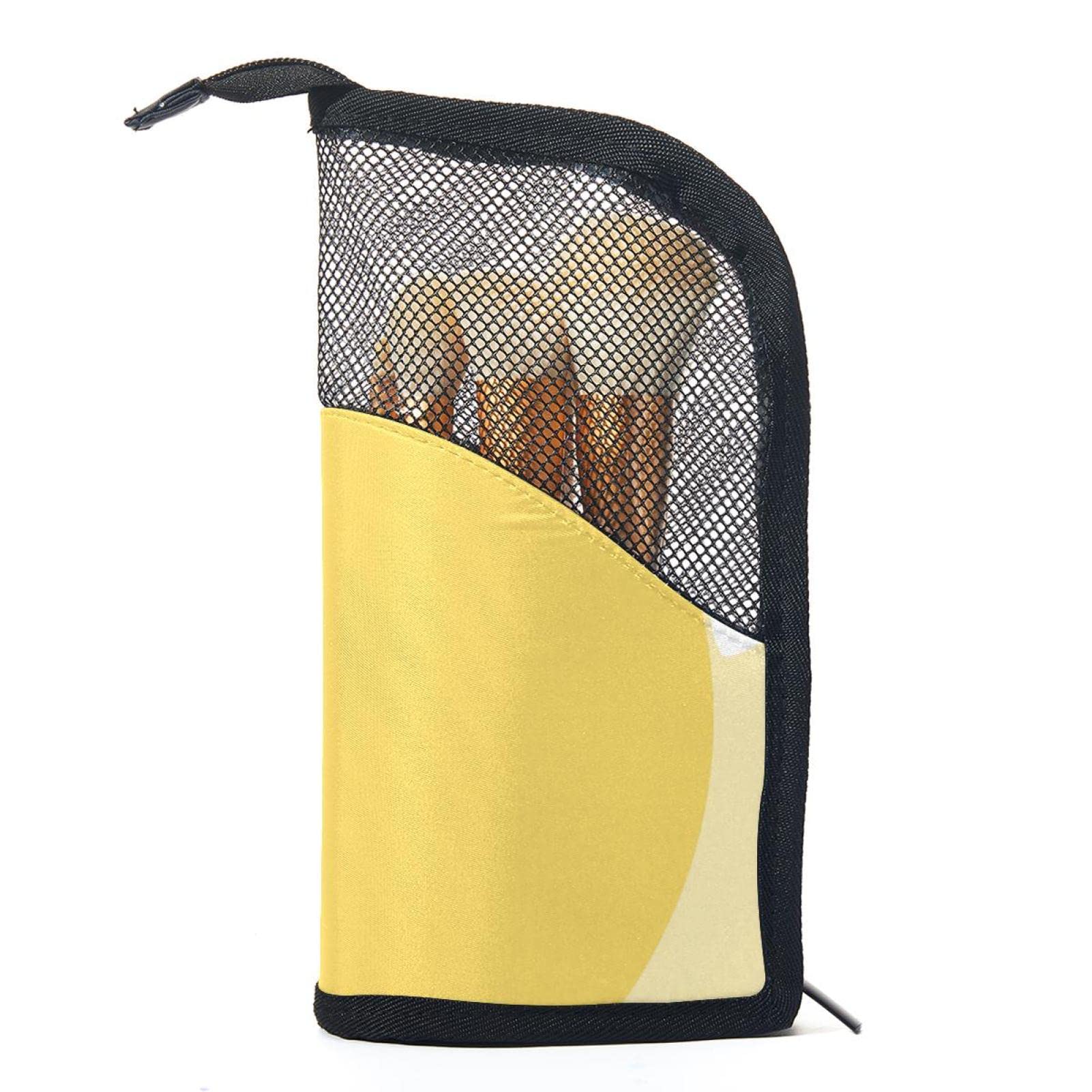 Premium 12-Piece Makeup Brush Organizer Bag with Toucan Tropical Flower Moon Design - Portable Travel Cosmetic Brush Holder Case for Professional Makeup Artists & Beauty Enthusiasts - Perfect for Home Storage, Travel & On-The-Go Touch Ups