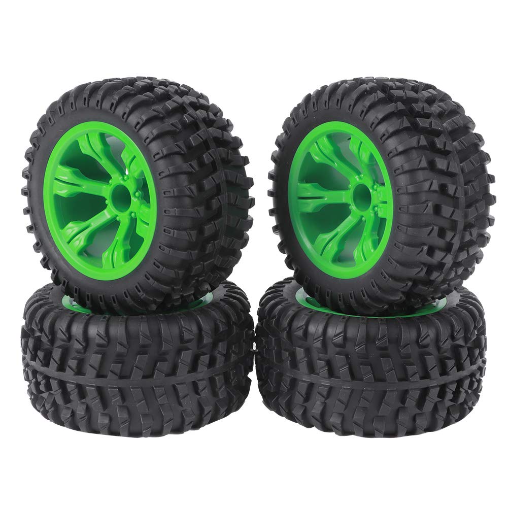 Premium RC Car Tires - 4 Pack High-Grip Rubber Toy Car Tires for Model T RC Vehicles | Durable Off-Road & Racing Performance Accessories