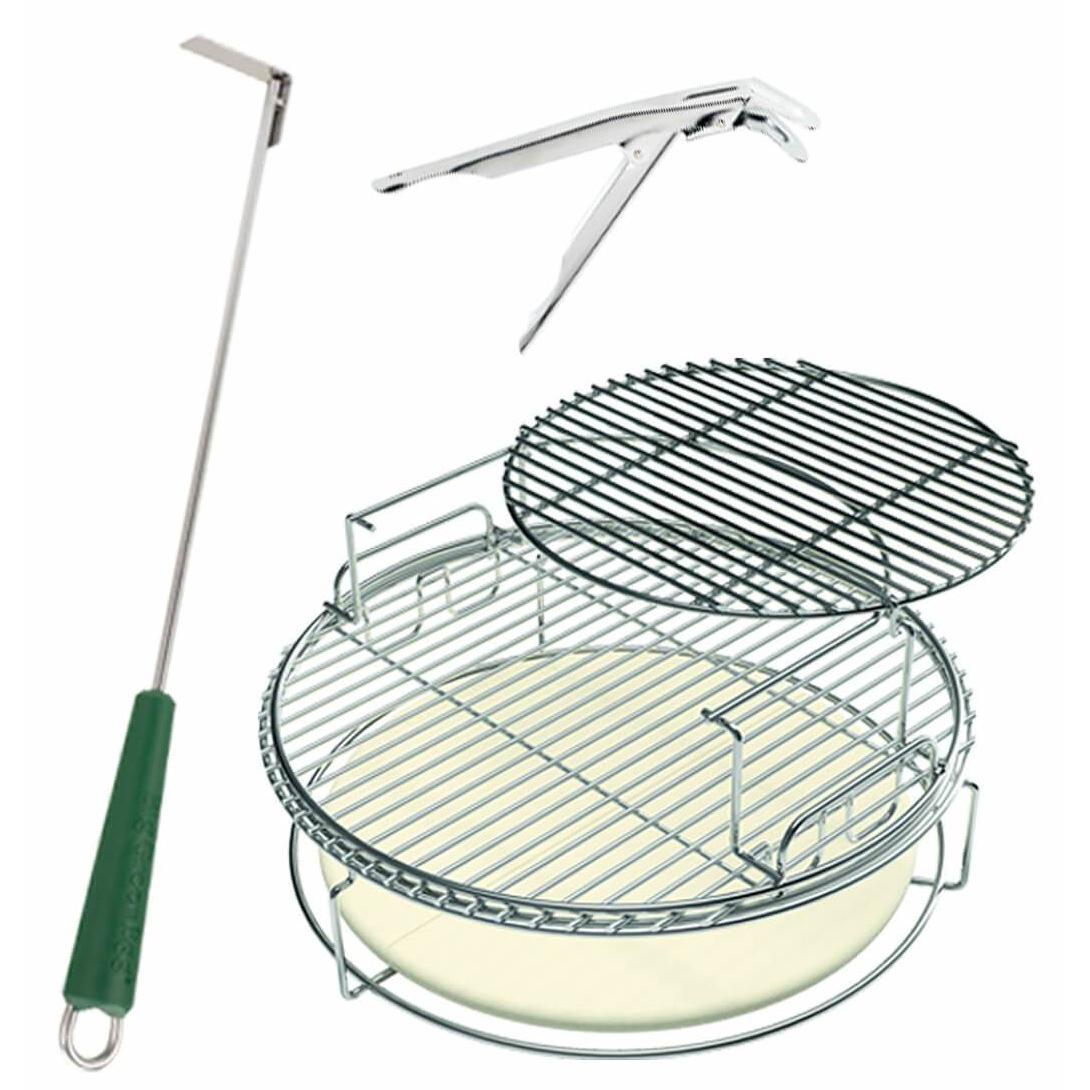 Big Green Egg Large Ultimate Charcoal Smoker Grill Kit 389760 - Perfect for Backyard BBQs, Tailgating & Outdoor Cooking