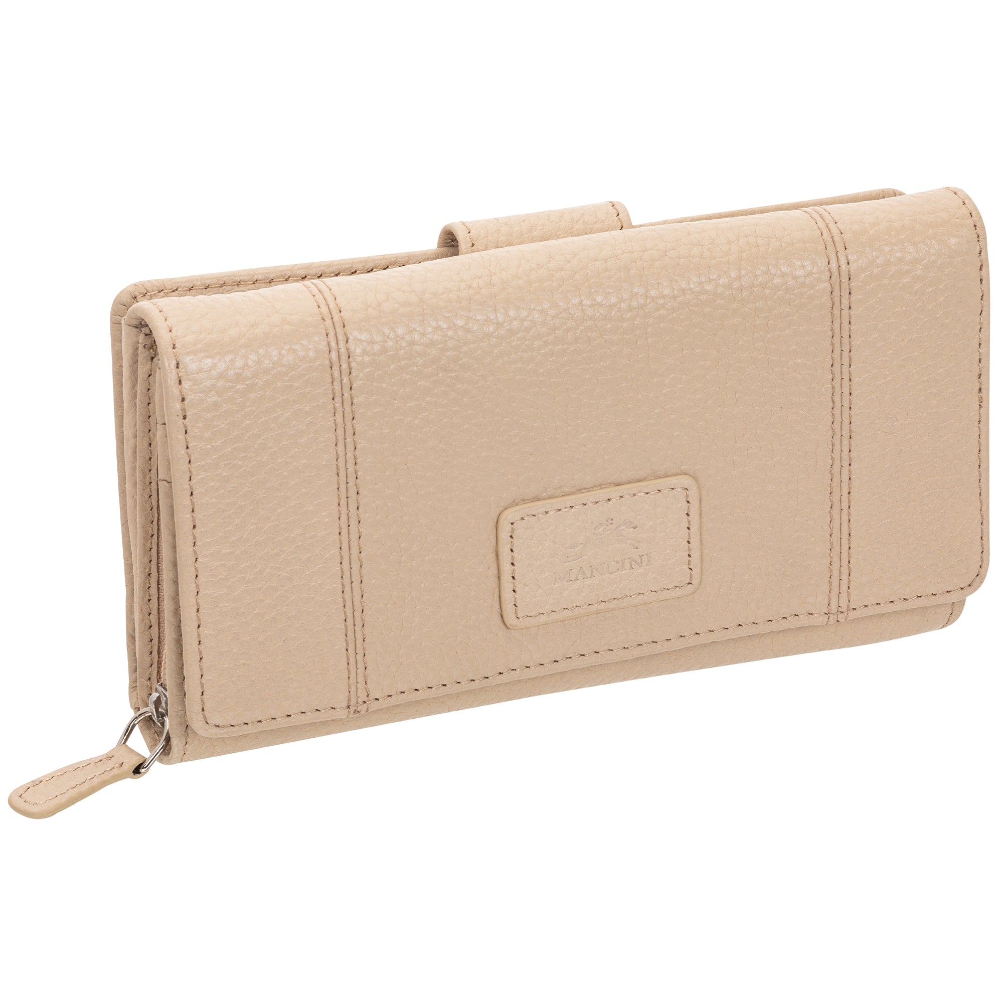 Mancini PEBBLE RFID Blocking Medium Clutch Wallet for Women - Slim & Secure Card Holder for Travel, Shopping & Everyday Use