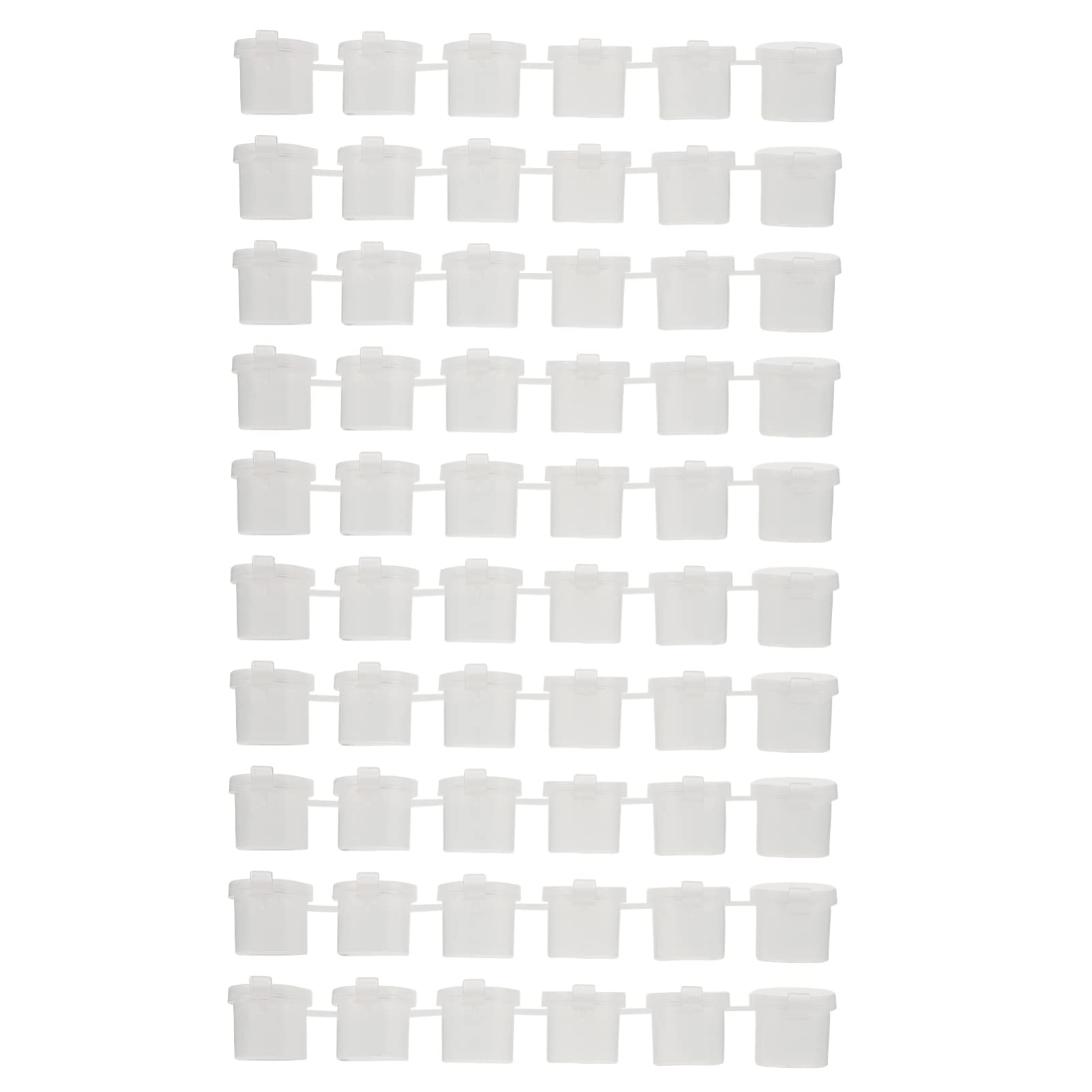 20-Piece 10ml Empty Paint Pot Strips with Lids - Mini Plastic Storage Containers for Artist Paint, Eye Primer & Makeup Organization | Perfect for DIY Crafts, Travel & Professional Makeup Kits