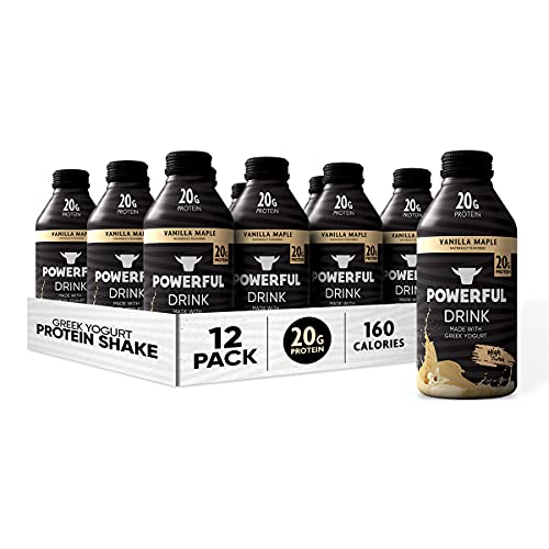 Vanilla Maple High Protein Shakes - 20g Protein, Low Carb, Kosher, Ready to Drink (12 Pack, 12 oz) | Made with Greek Yogurt for Post-Workout Recovery & Healthy Snacking